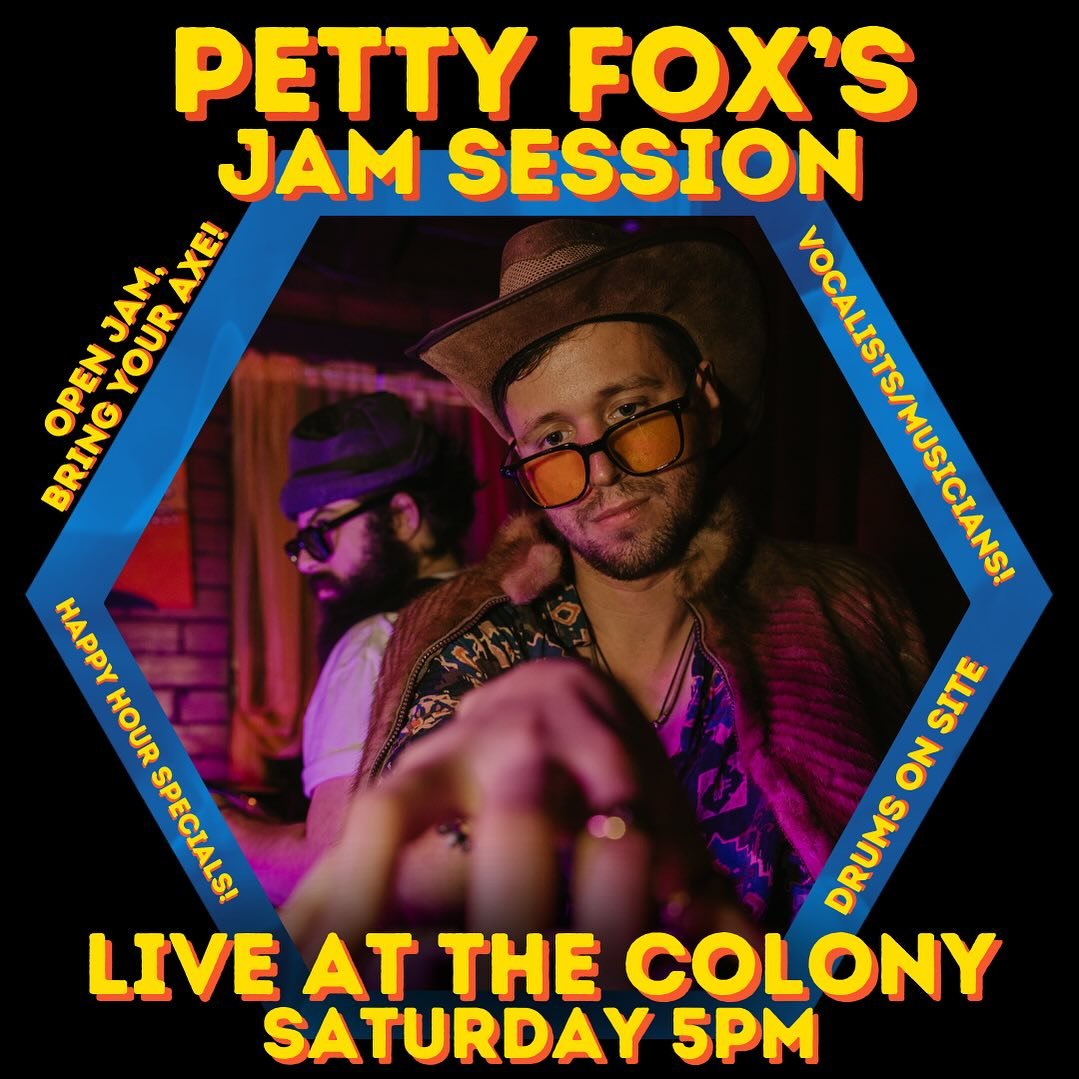 Grab your axe and warm up those pipes cuz @pettyfoxloop is hosting a jam session today 5-7pm!🔥