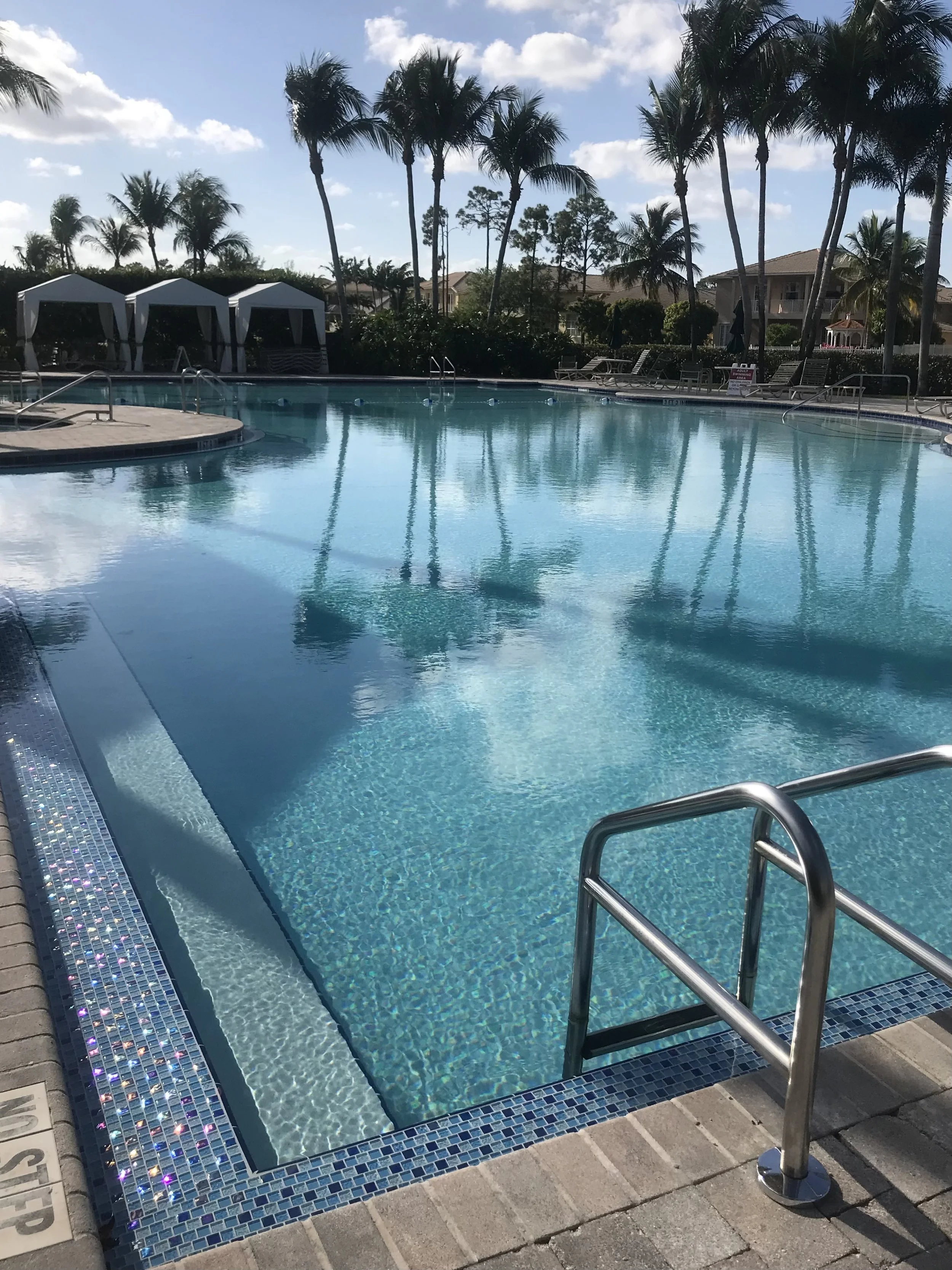 Pool tile installation