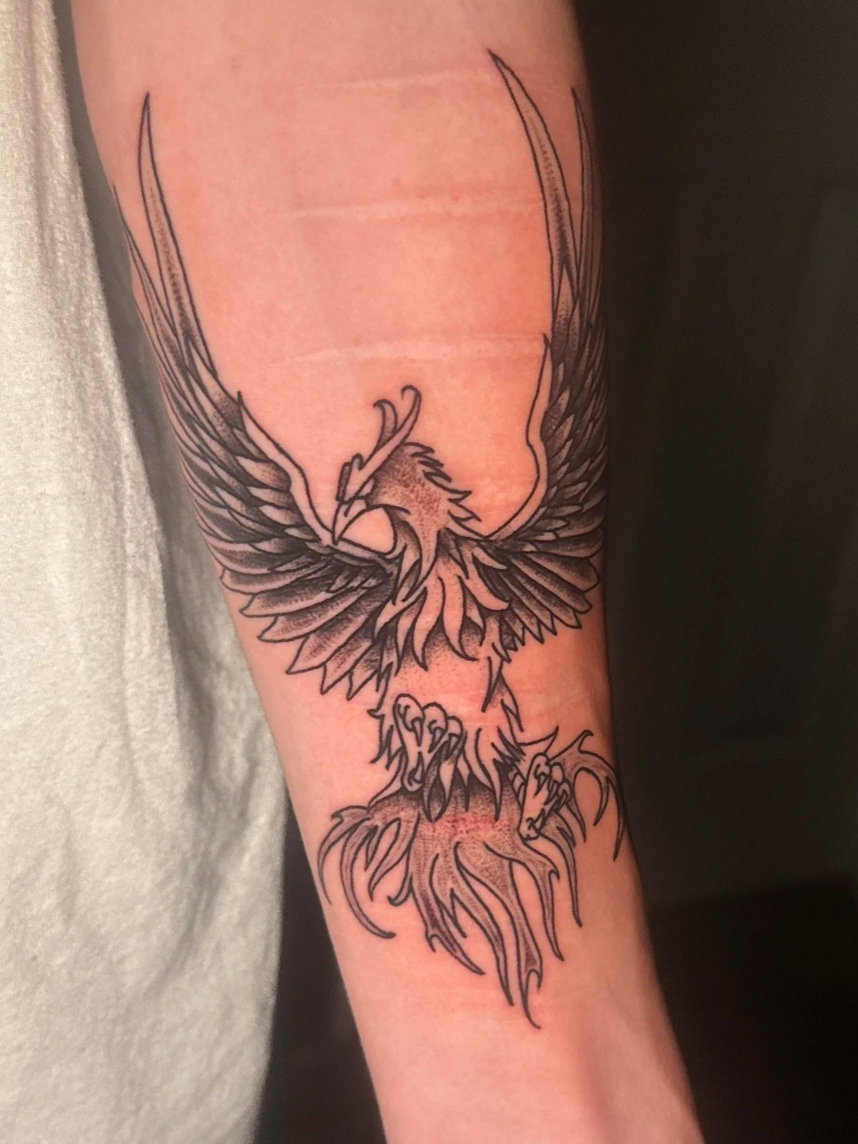 Tattoo of a phoenix