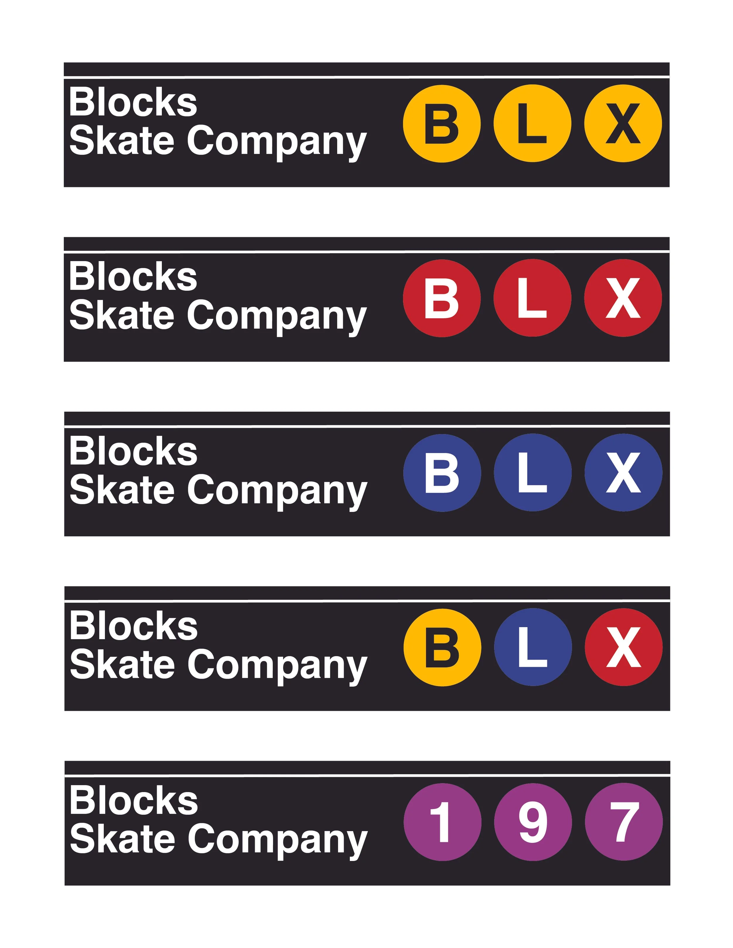 Blocks Skate Shop Design inspired by New York Subway Signs