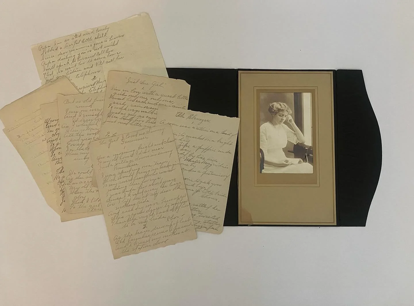 A portrait can say so much about how we want the world to perceive us; so can the items we enclose with it.

We&rsquo;ve been unable to find information on who the young woman in the picture was. But when she went into Ida and Charles Donaldson&rsquo