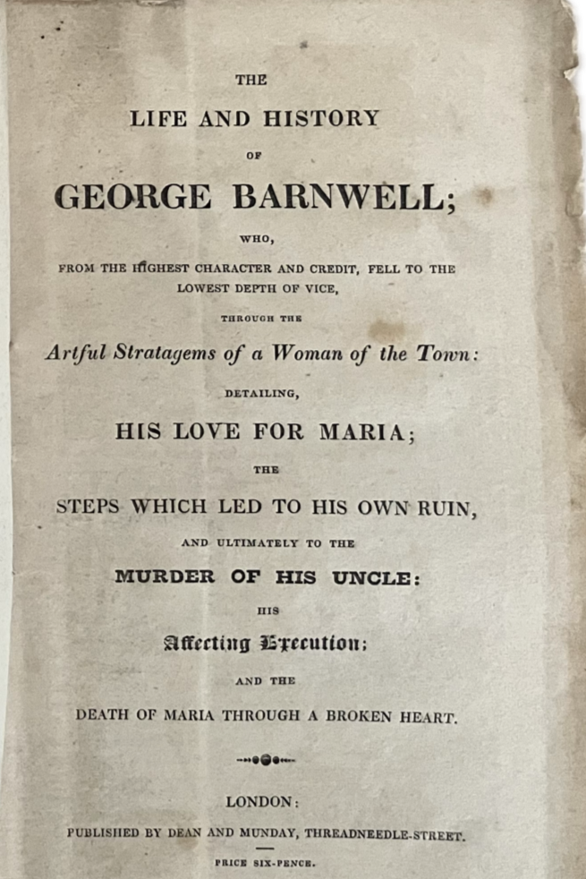 History of George Barnwell