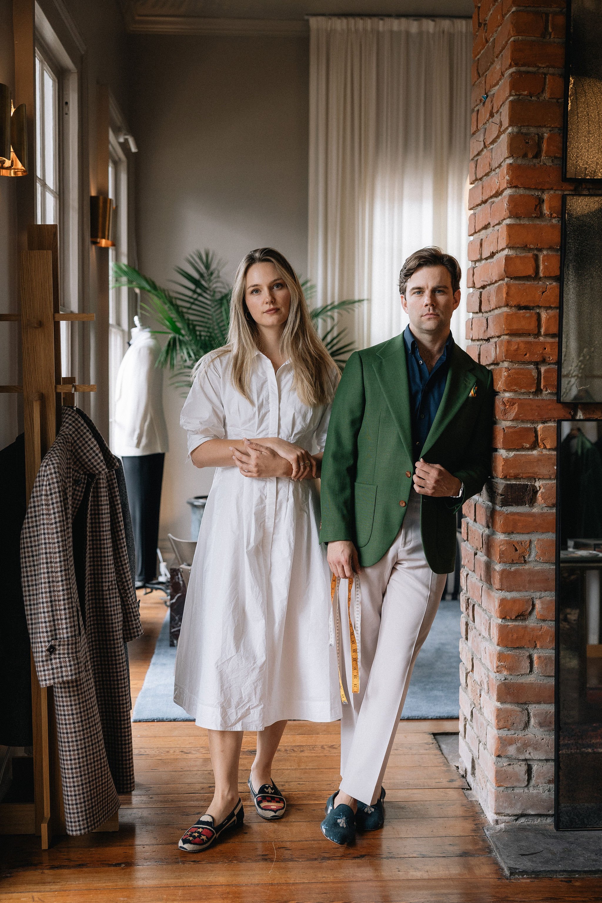 Kristen Engelsen Collier and James Collier in their boutique on Magazine Street, Kilby