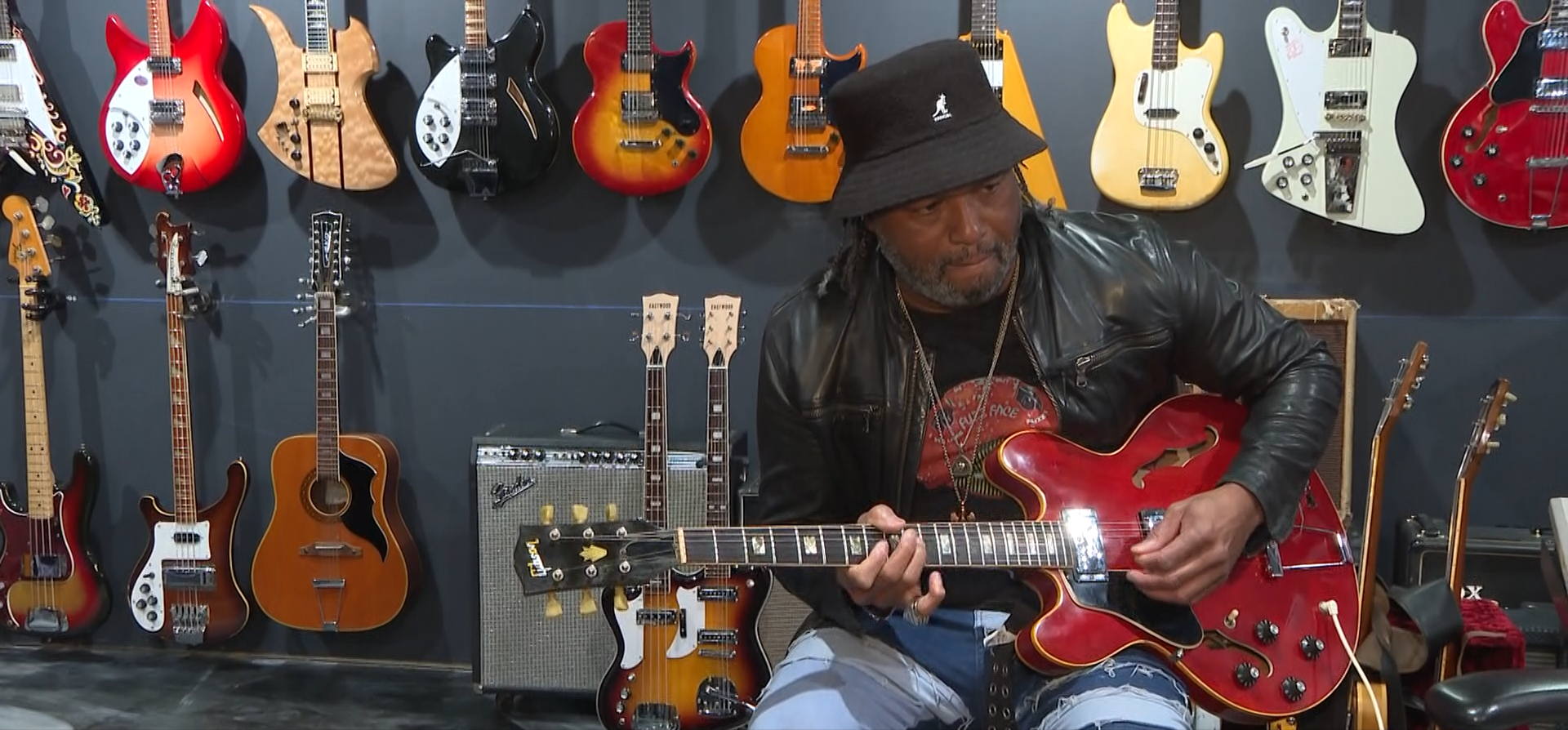 Musician recovers rare left-handed guitar / PKG