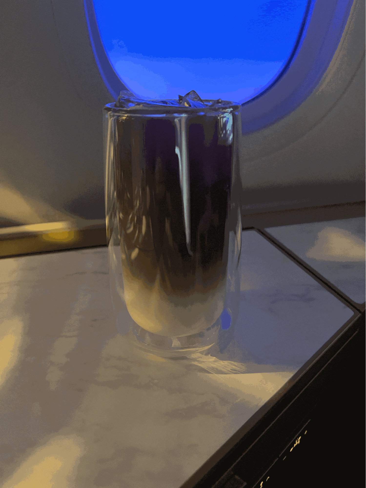 Iced Decaf Latte - © AviationWithKrish.com 2024