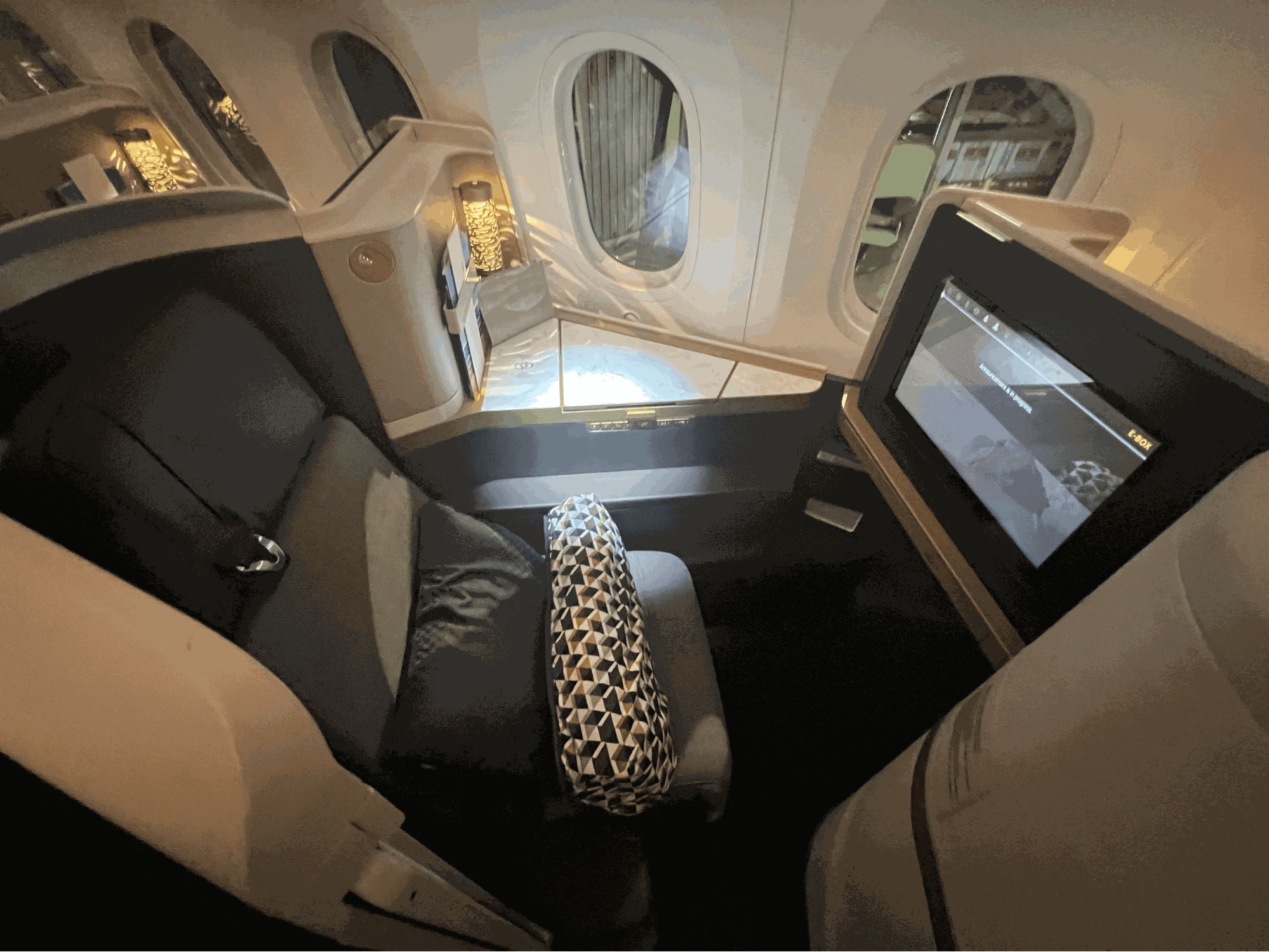 Modern and Sleek: Etihad's New 787-9 Business Class Suites from New York to Abu Dhabi Zayed International Airport