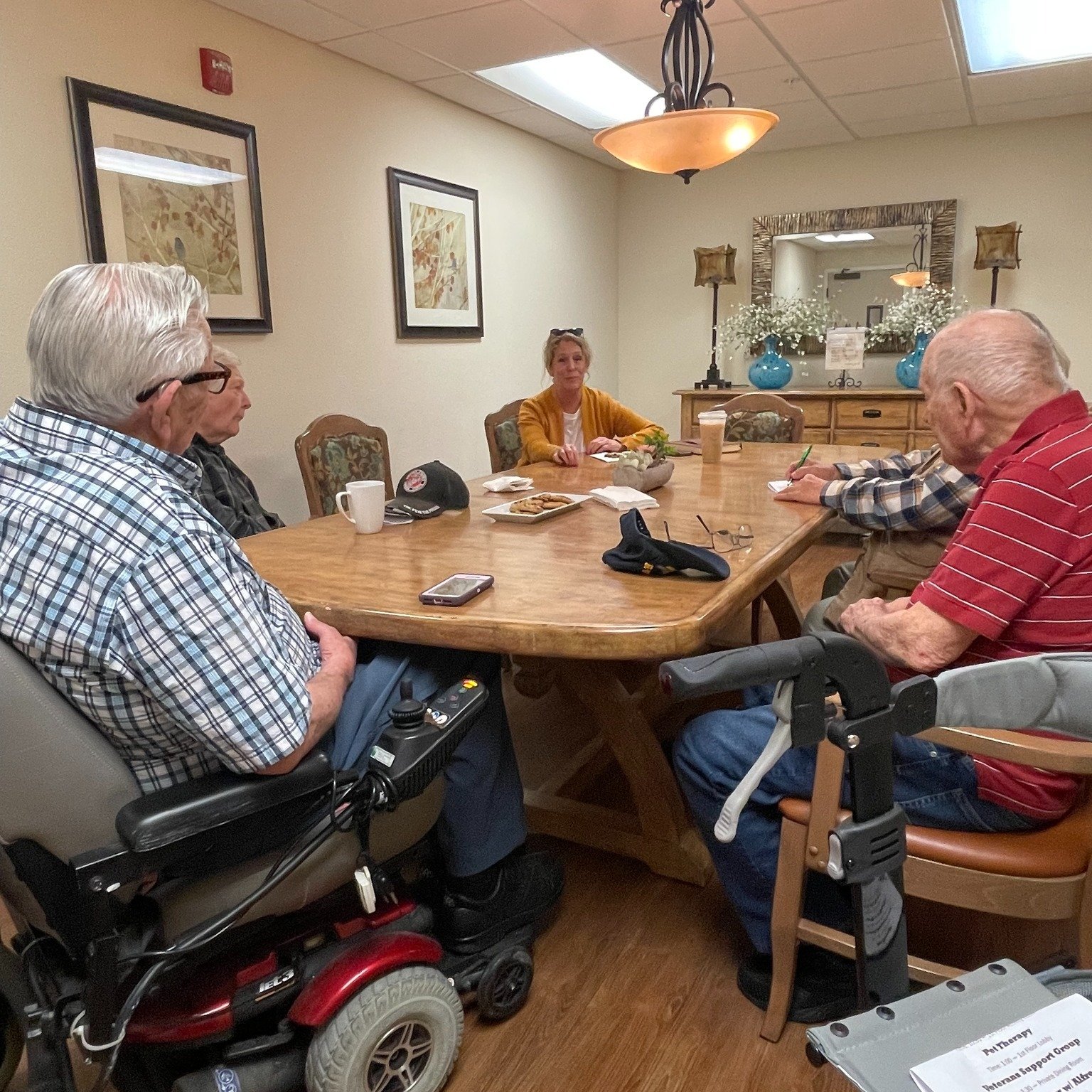 🇺🇸 Honoring our Veterans! 🇺🇸

Every month, we gather at Somerset ALF in Rancho Cordova for our Veterans Support Group, a place where our Veterans can connect, share stories, and find support. 🌟 Join us every second Wednesday of the month at 1:30