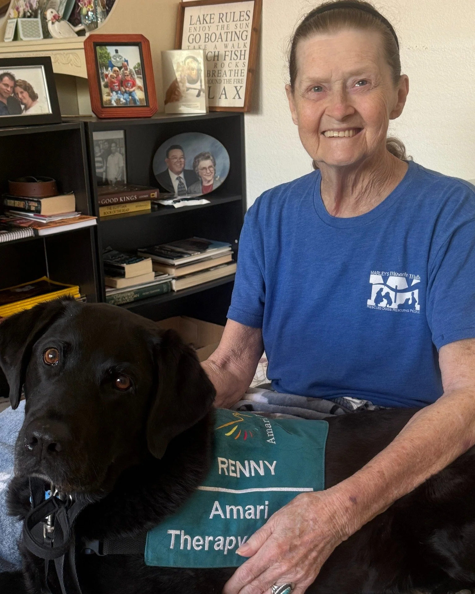 If you don't know about Renny already, he is Amari's certified Therapy Dog, on the job this week, spreading joy and comfort one gentle visit at a time. 🐾

There's nothing quite like seeing Renny snuggled up with a patient, both of them smiling from 