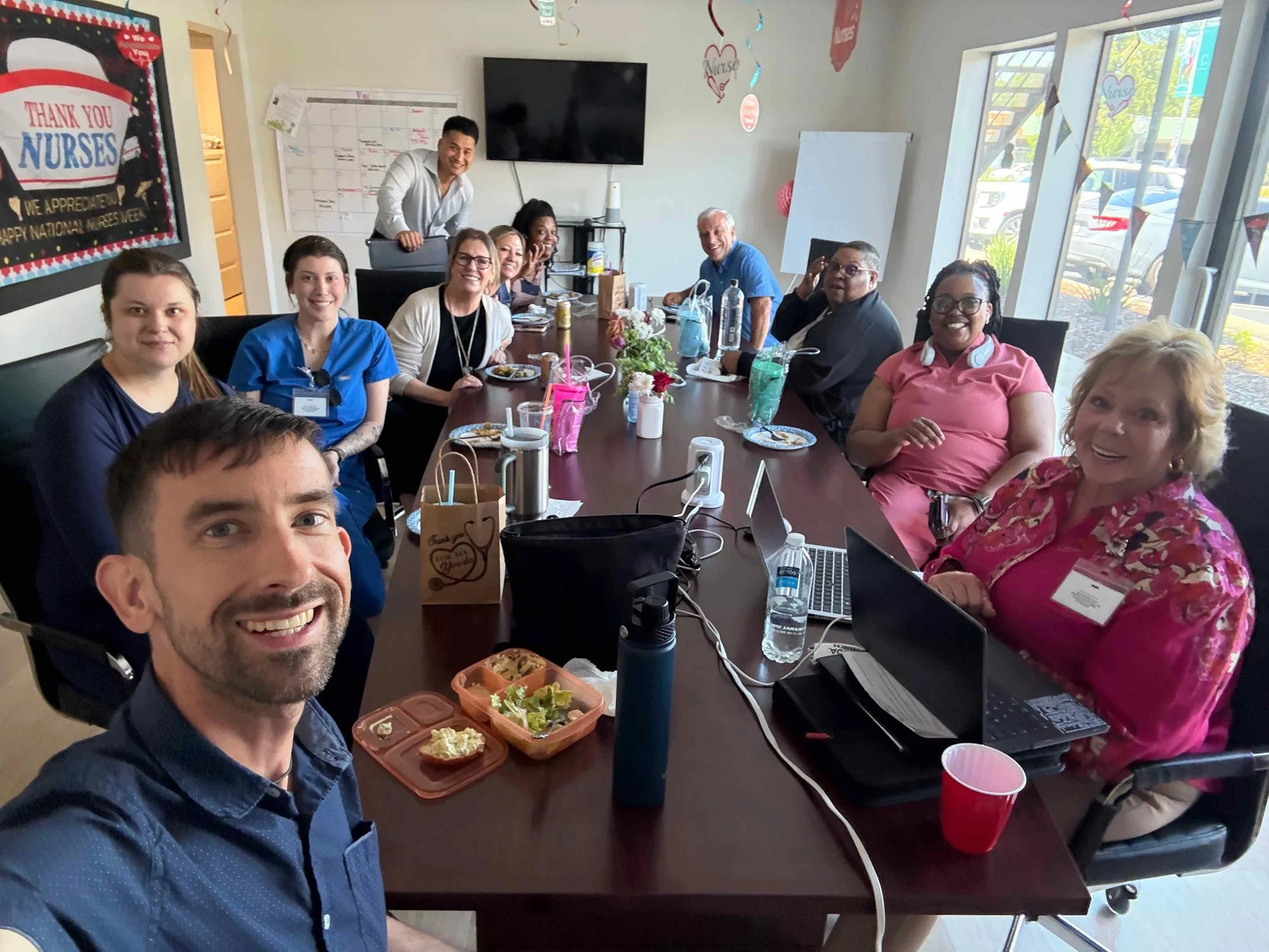We had a wonderful time celebrating our amazing nurses at our National Nurses Lunch today. 💙 Our hospice and home health nurses are truly something special. It takes a unique kind of heart, compassion and strength to care for patients and families d