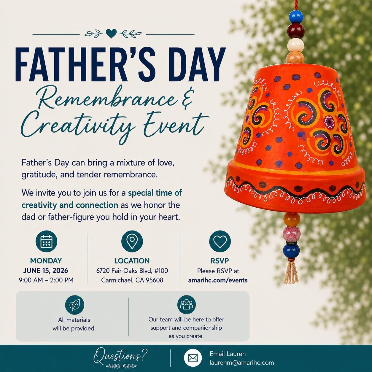 Father&rsquo;s Day can bring a mixture of different feelings.🤍

After the beautiful response to our Mother&rsquo;s Day event, we are honored to continue creating space for connection, creativity, and healing with our upcoming Father&rsquo;s Day Reme