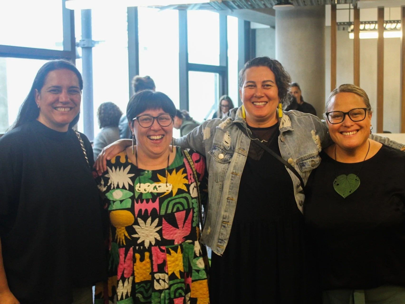 A group of four ladies at Te Mana o Ngā Wāhine