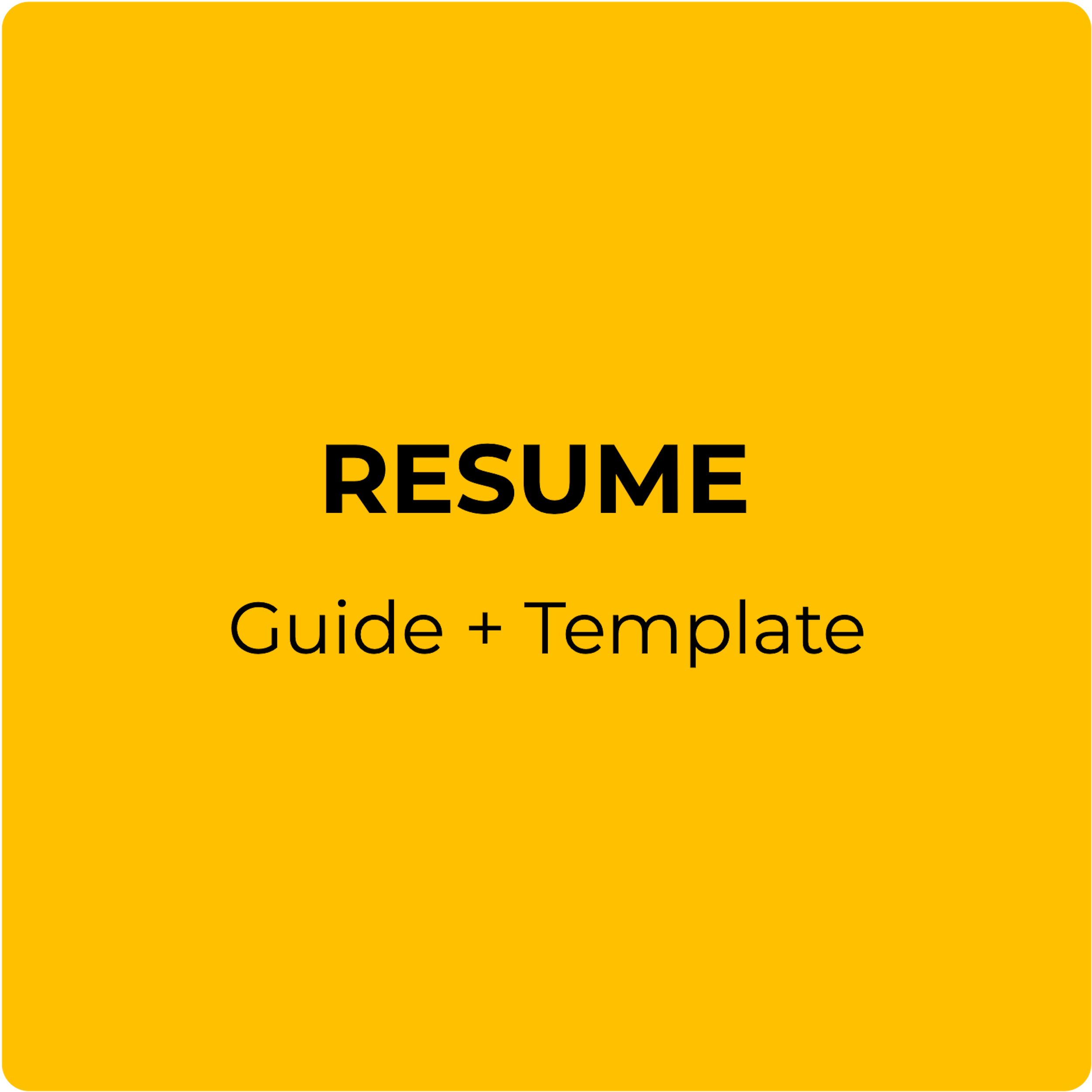 Resume Guide
