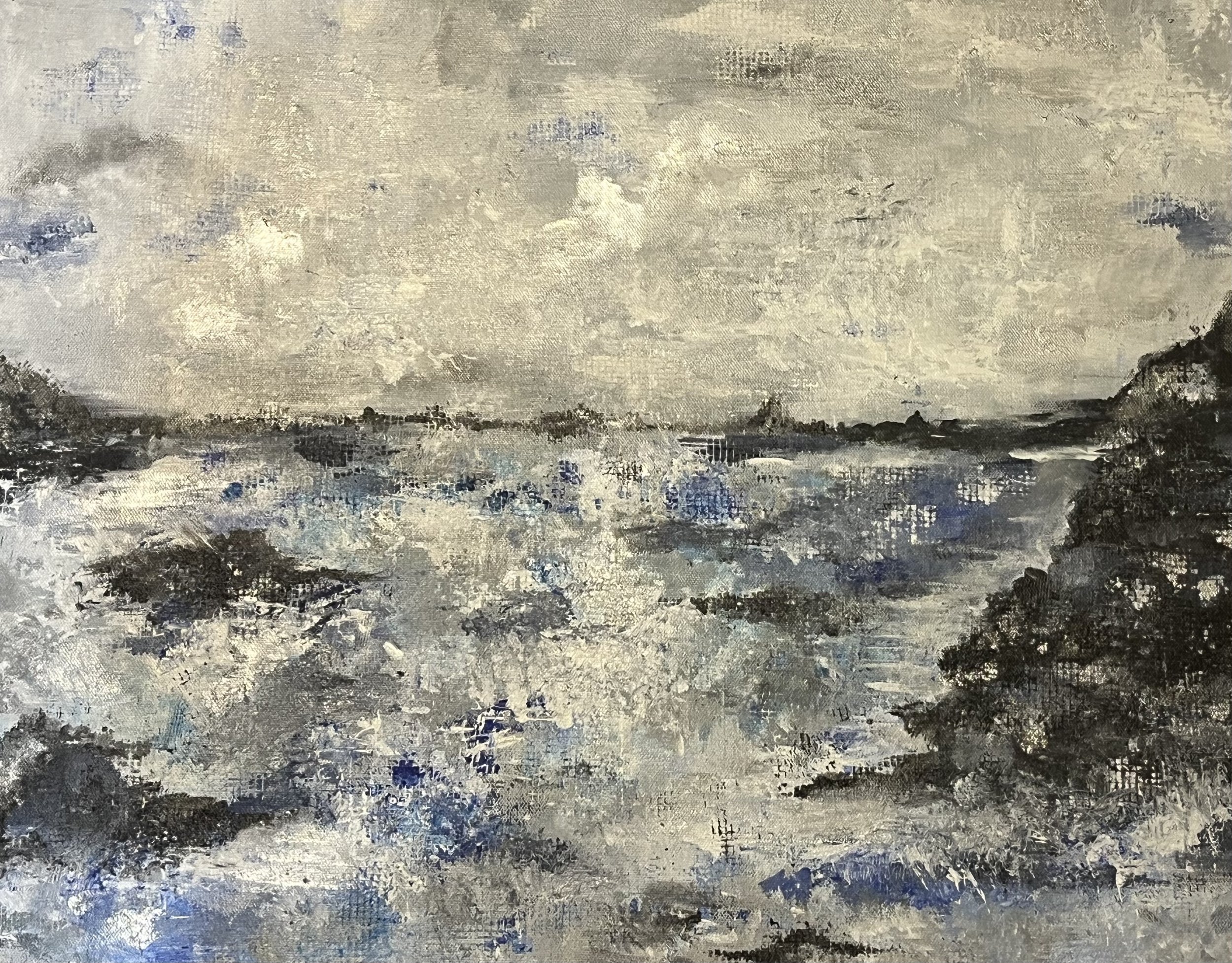 Ocean Frost | Acrylic on canvas | 24 x 24" |2021 | $300