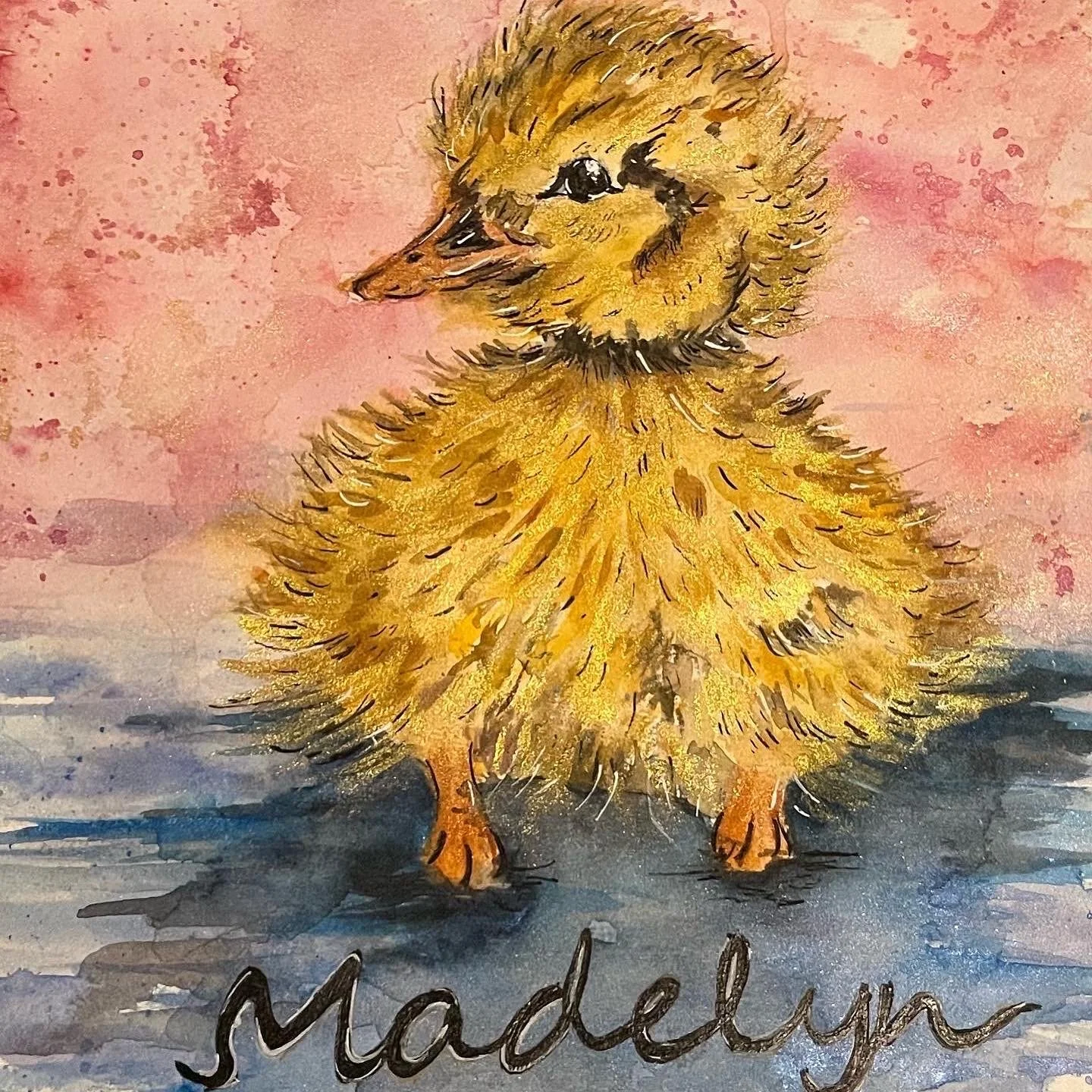 Watercolor and pen on paper