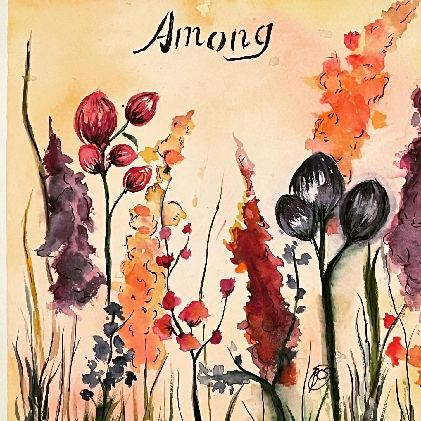 Watercolor and pen on paper