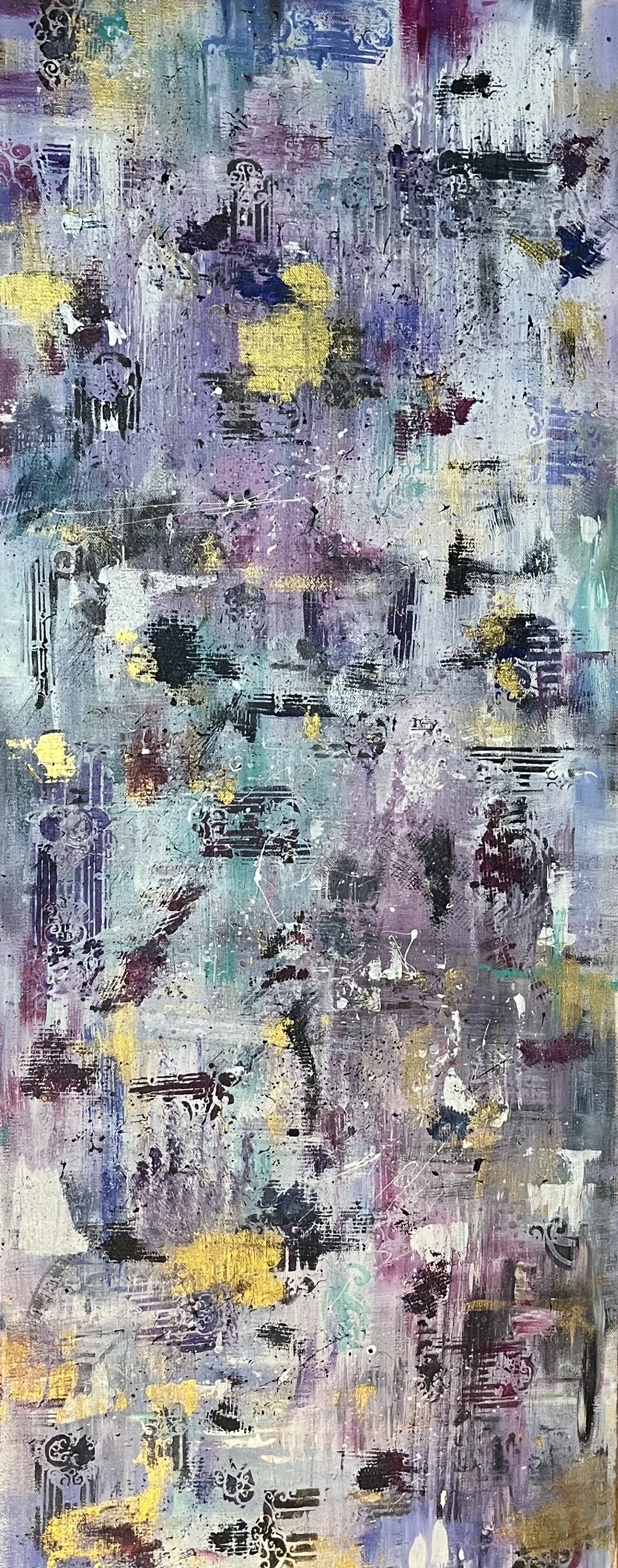 Chaotic Whispers | Acrylic on canvas | 40 x 16" |2021 | $400