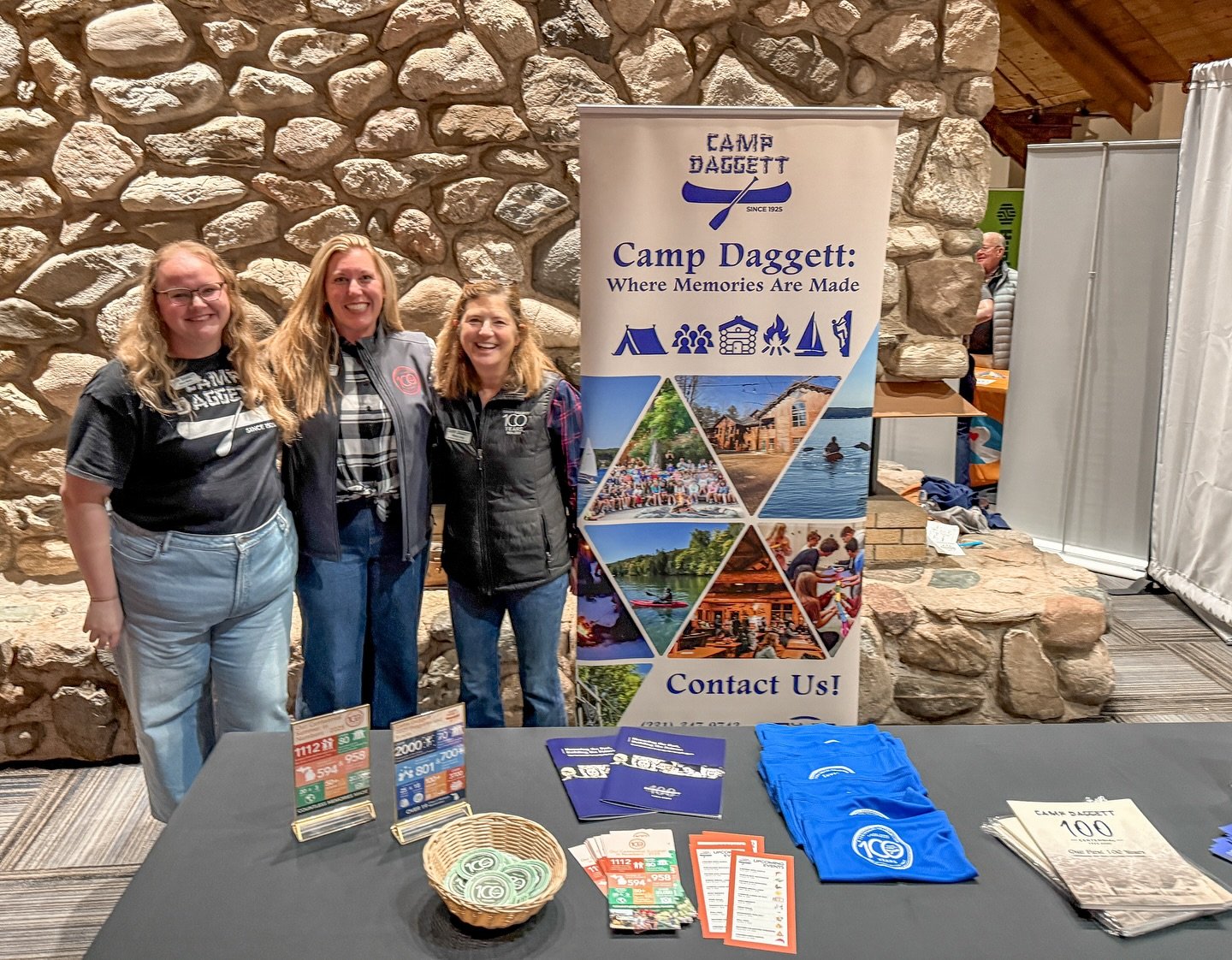 Last night, Sam, Abby, and Mary had a fantastic time representing our Camp Daggett team at the Petoskey Business Expo! They enjoyed connecting with fellow local businesses, meeting community members, and sharing what we do. It was a great opportunity