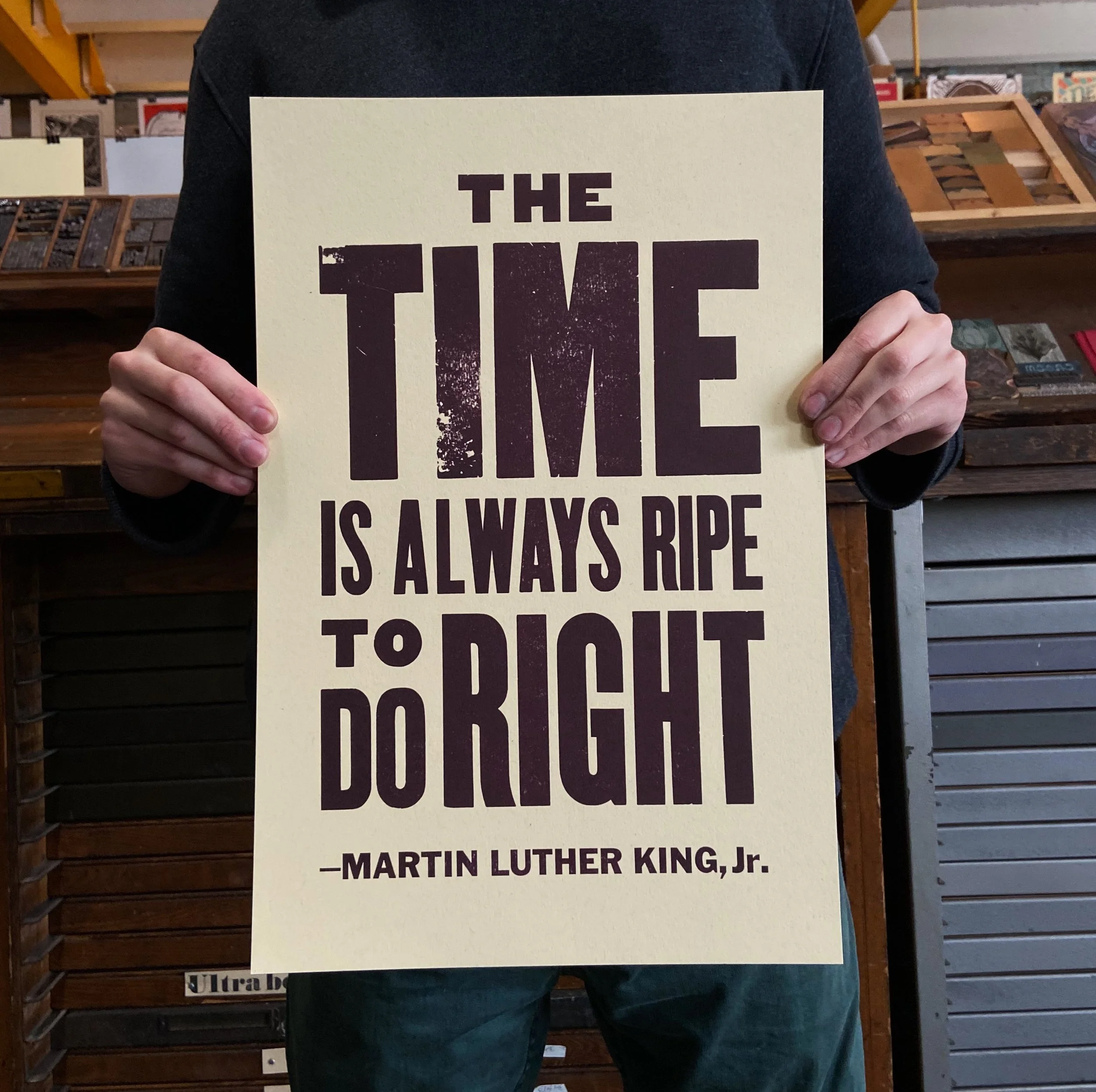 PRINTING WITH WOOD TYPE - POSTER WORKSHOP WITH Hearty Greetings