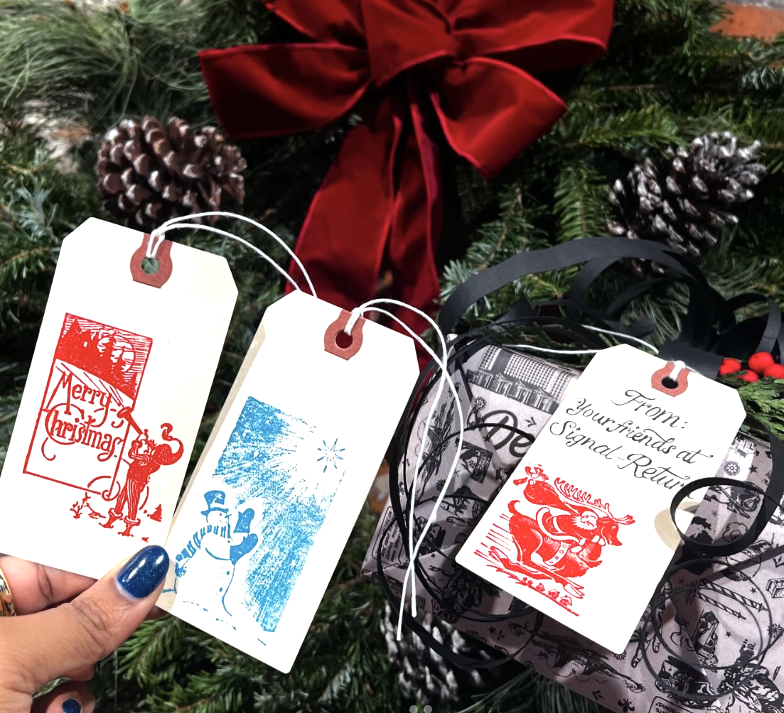 Holiday Gift Tags Letterpress Workshop