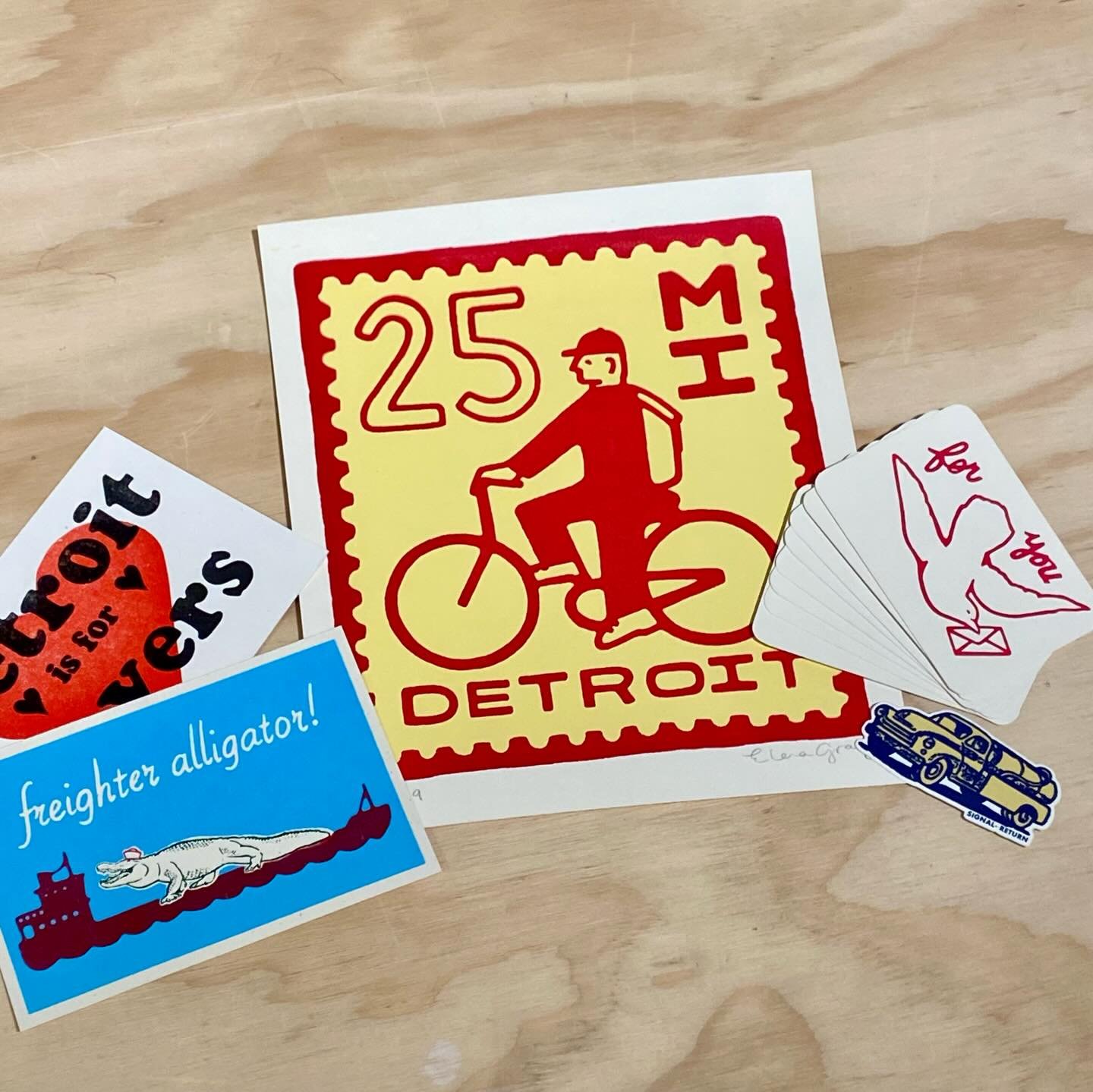 Here&rsquo;s a look at our February Patreon mail club collection! This collection includes a new postcard referencing Fafnir (the infamous Belle Isle alligator) on the &ldquo;Freighter Alligator!&rdquo; postcard! It also includes a letterpress postca