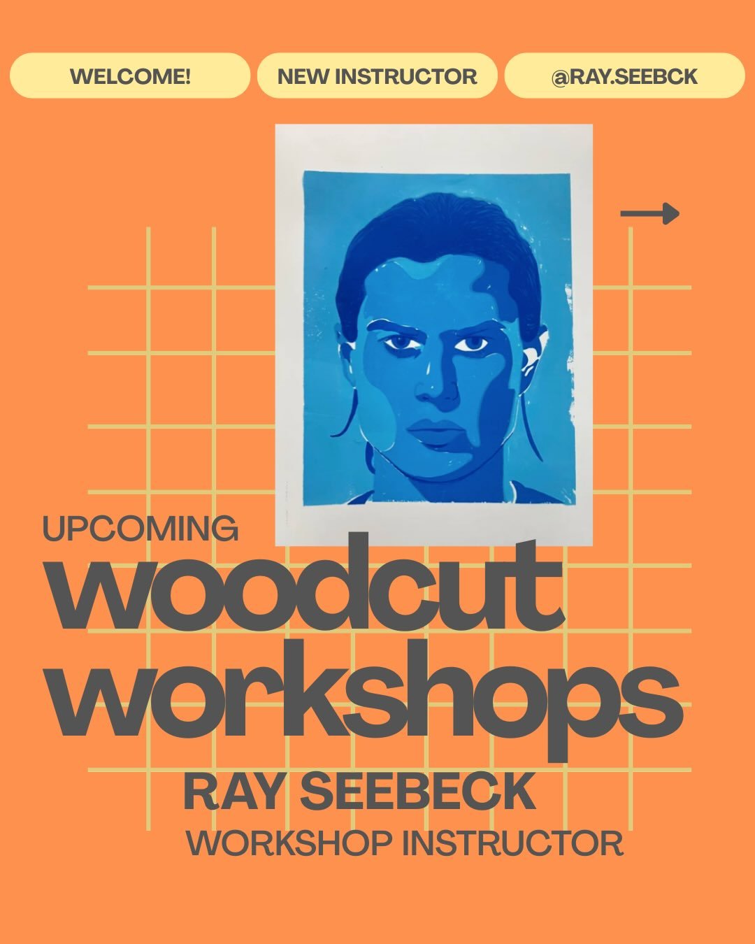 We are excited to announce our new workshop instructor @ray.seebeck !

Join us for two upcoming, entry level Woodcut Workshops led by @ray.seebeck in April.

Intro to Woodcut Printmaking: Single Layer Prints
April 4th

Experimental Woodcut &amp; Colo