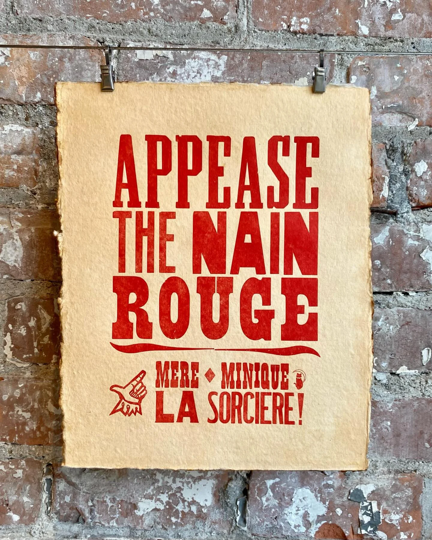 Appease the Nain Rouge! 👹 Marche du Nain Rouge is this Sunday, and we have some prints for those who celebrate! &ldquo;Does the Nain Rouge bring doom? Is he here to warn us? Revelers meet each March, some to drive him out, others to defend him, all 