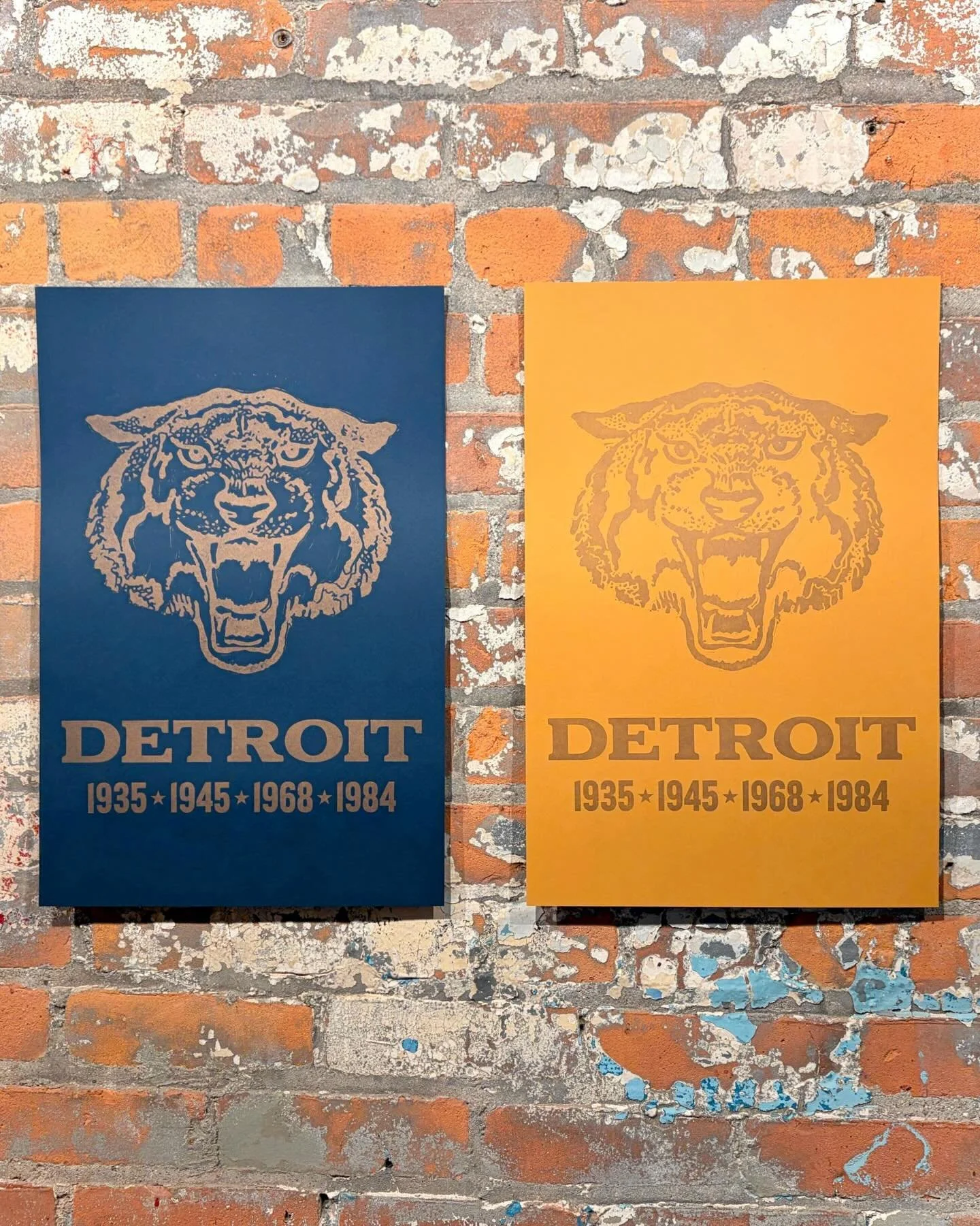 Happy Opening Day, Detroit! 🐅⚾️ commemorate Opening Day and the 2026 season with the Detroit Champs print and Opening Day tailgate coasters 🌞 letterpress printed at Signal-Return by Lauren Hurst! @lehurst 
&bull; Every coaster pack includes two of 