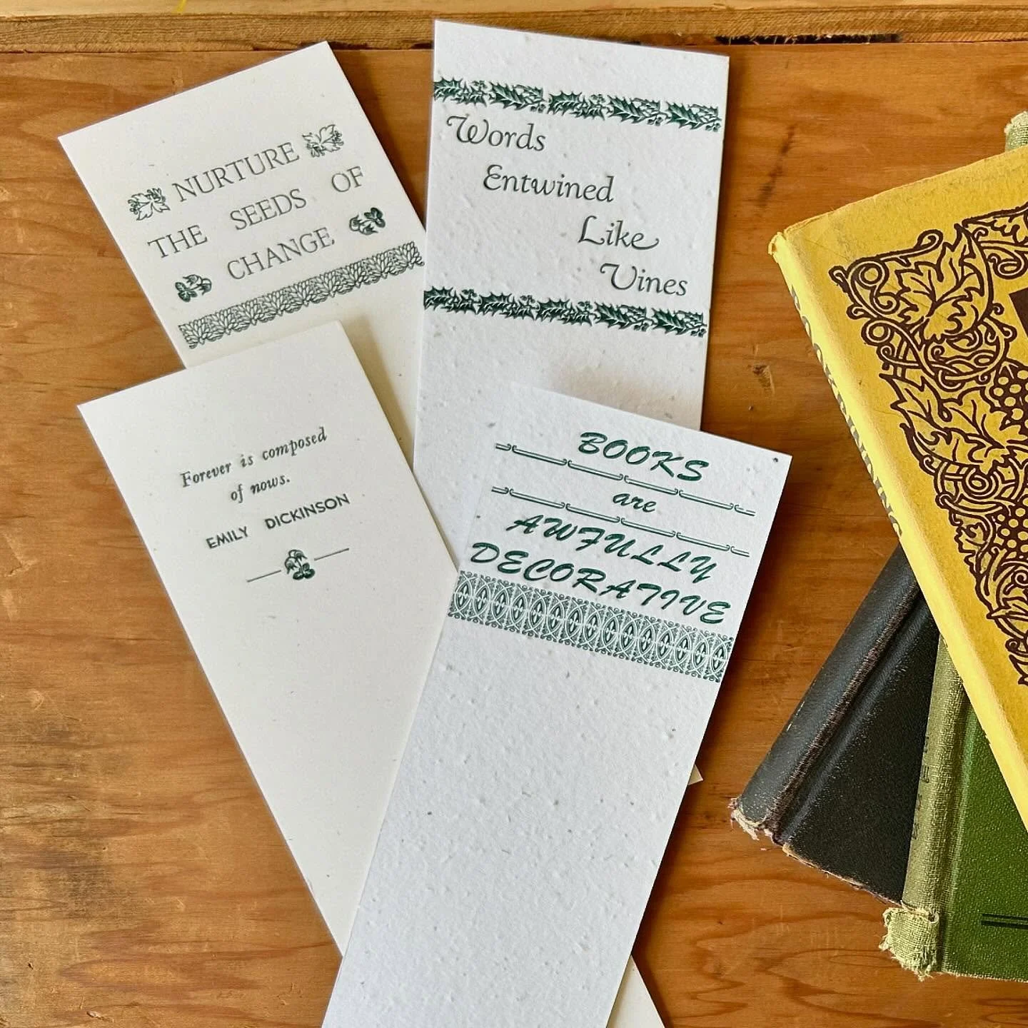 Highlights from today&rsquo;s bookmark making workshop 📚 these bookworms knew how to have fun! 🐛 (you just had to be there 😉) thank you to @heartygreetings for running the show! 

#letterpress #metaltype #printing #bookmark