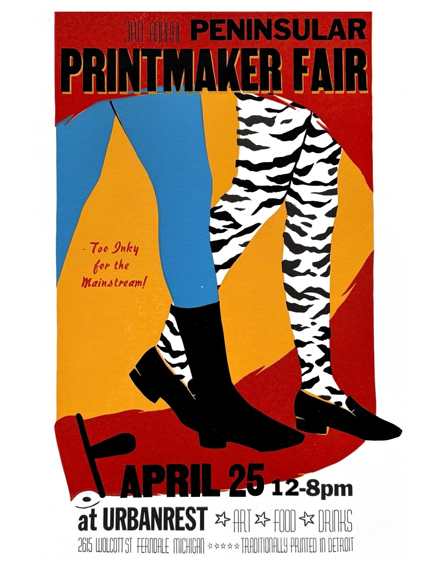 One week from today! We will be at the Peninsular Print Fair alongside many talented print artists! 12-8 PM, Saturday, April 18th. Poster created by @artlaish 🌞

 

#printmaking #fair #gallery