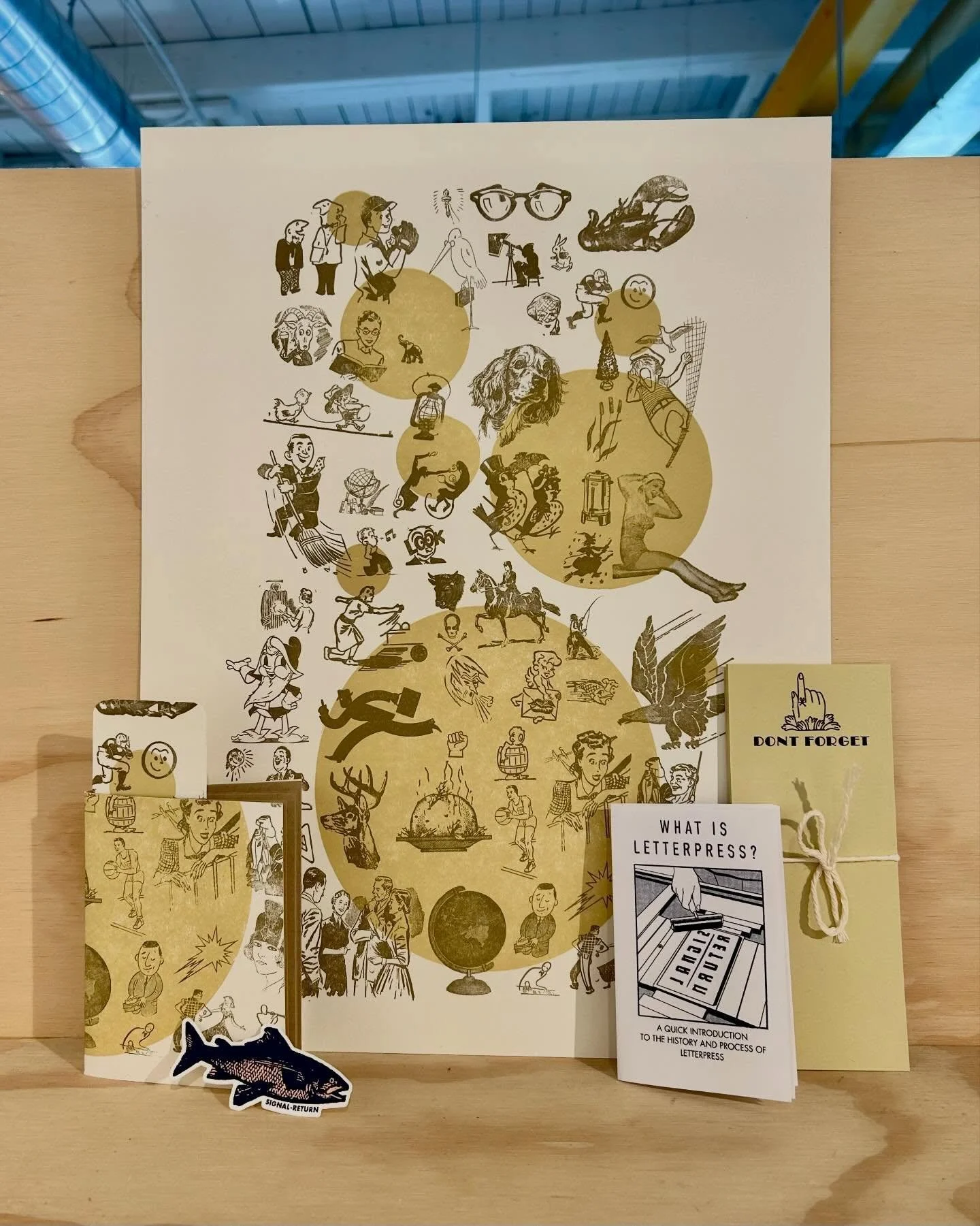 Here&rsquo;s a look at our April Mail Club collection! We used vintage block cuts that are new to our collection to letterpress print stationary, 12&rdquo; x 16&rdquo; prints, and mini notebooks. 🌞 check it out on our Patreon &mdash; link in bio!

#