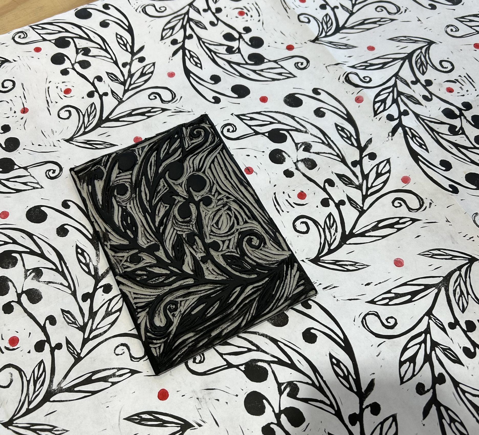 Repeating Pattern Relief Printmaking Workshop