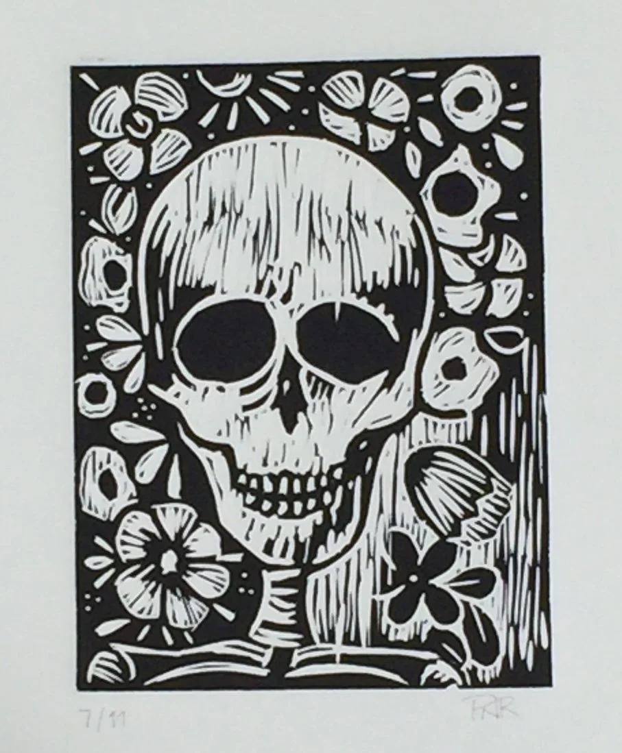 Día de los Muertos / Calaveras CHINE-COLLE &amp; LINO Carving Workshop