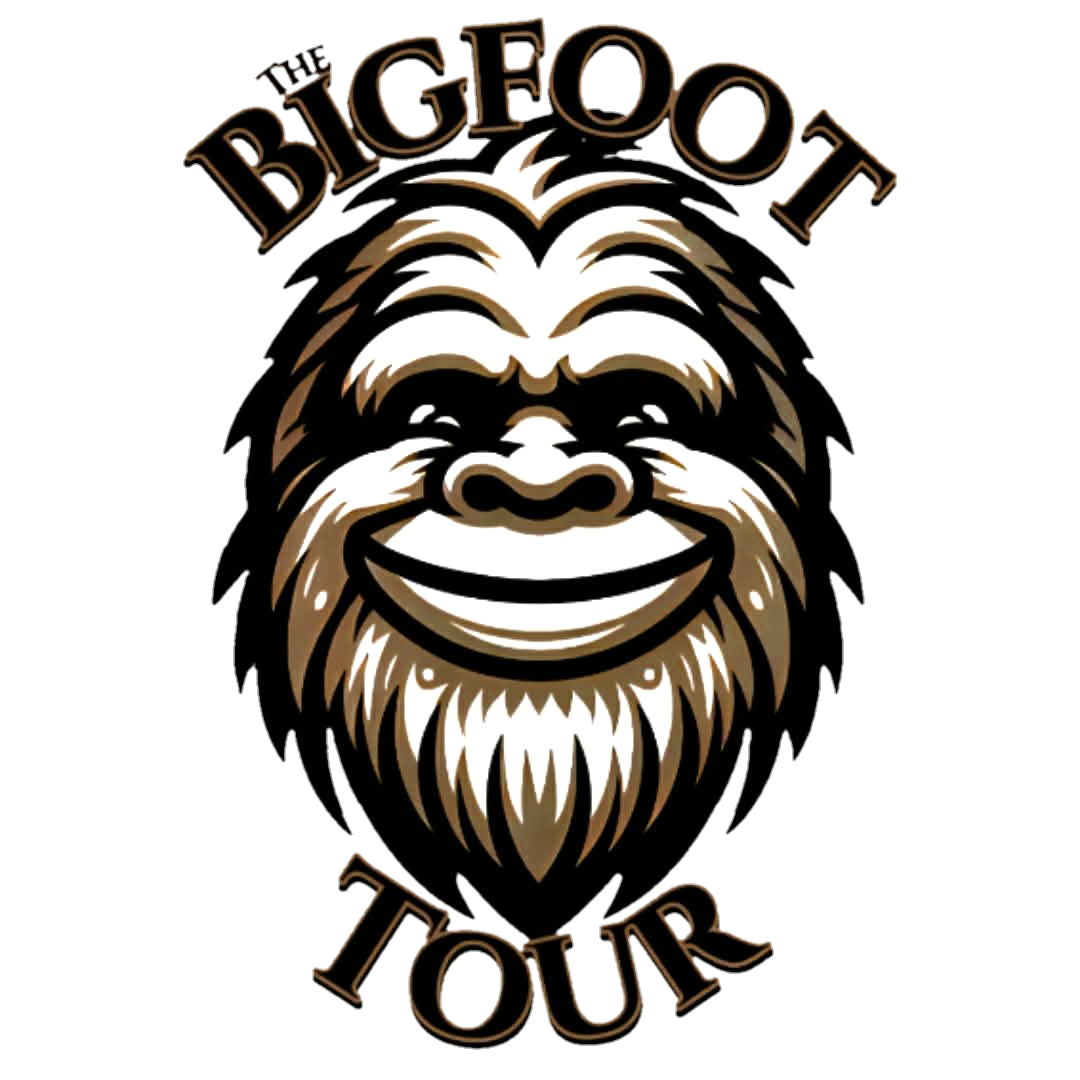 A cartoon drawing of a smiling sasquatch with the words Bigfoot Your above and below the face.