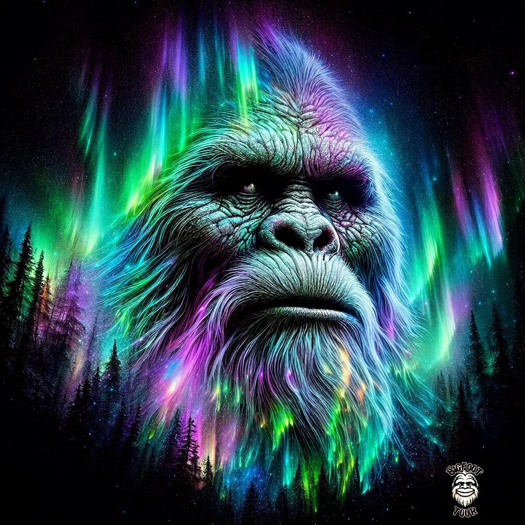 "Aurora Bigfootalis" 
originally posted to Facebook May 13, 2024