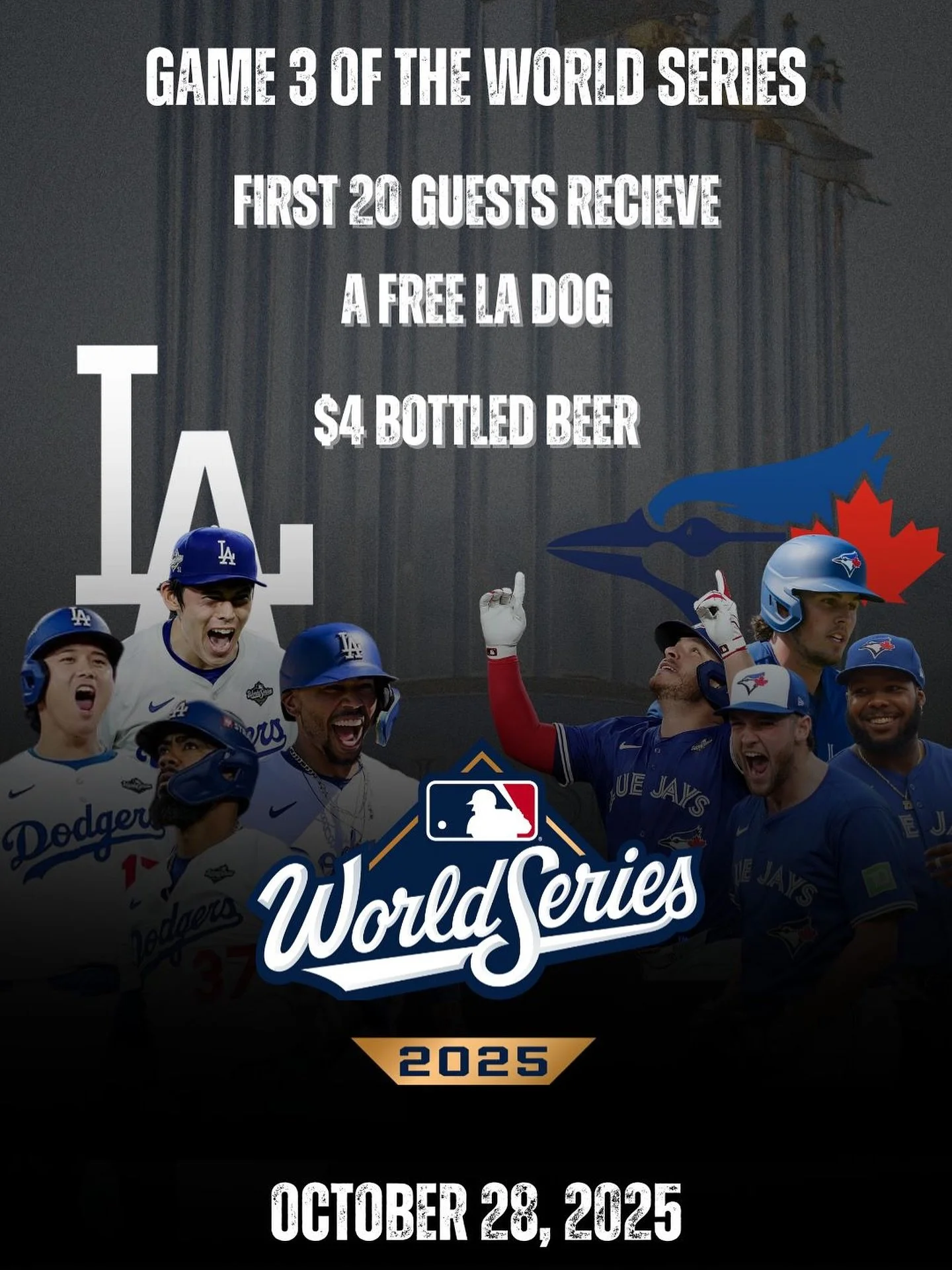 Join us today for Game 3 of the World Series! ⚾️💙