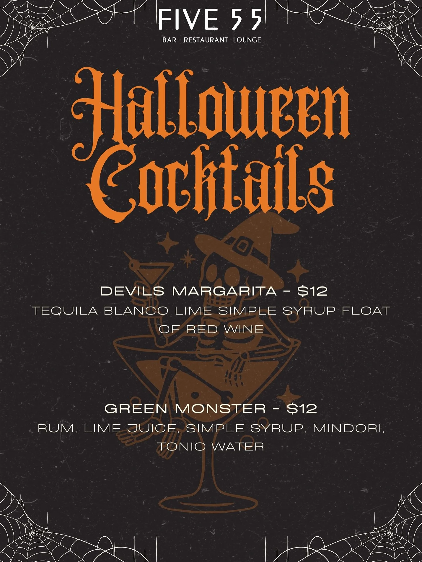 Halloween Menu available! Stop by today to try it out 🎃