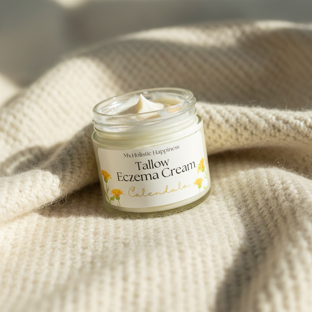 Calming Tallow + Calendula Eczema Cream | My Holistic Happiness