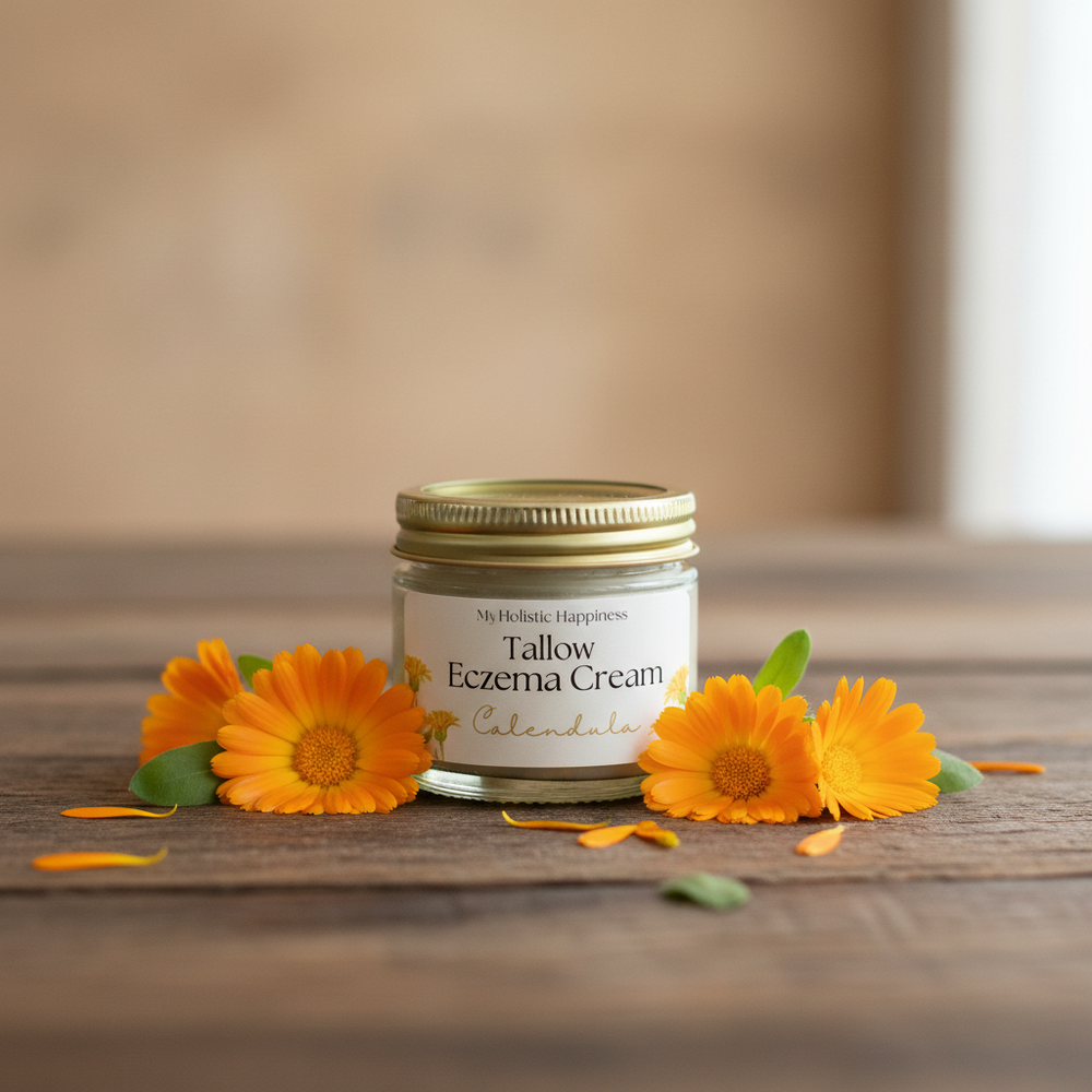 Calming Tallow + Calendula Eczema Cream | My Holistic Happiness