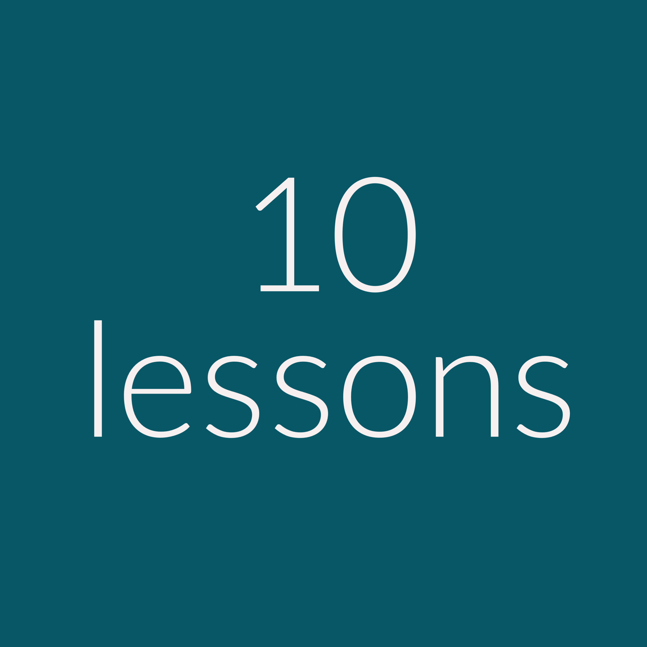 10 lessons live