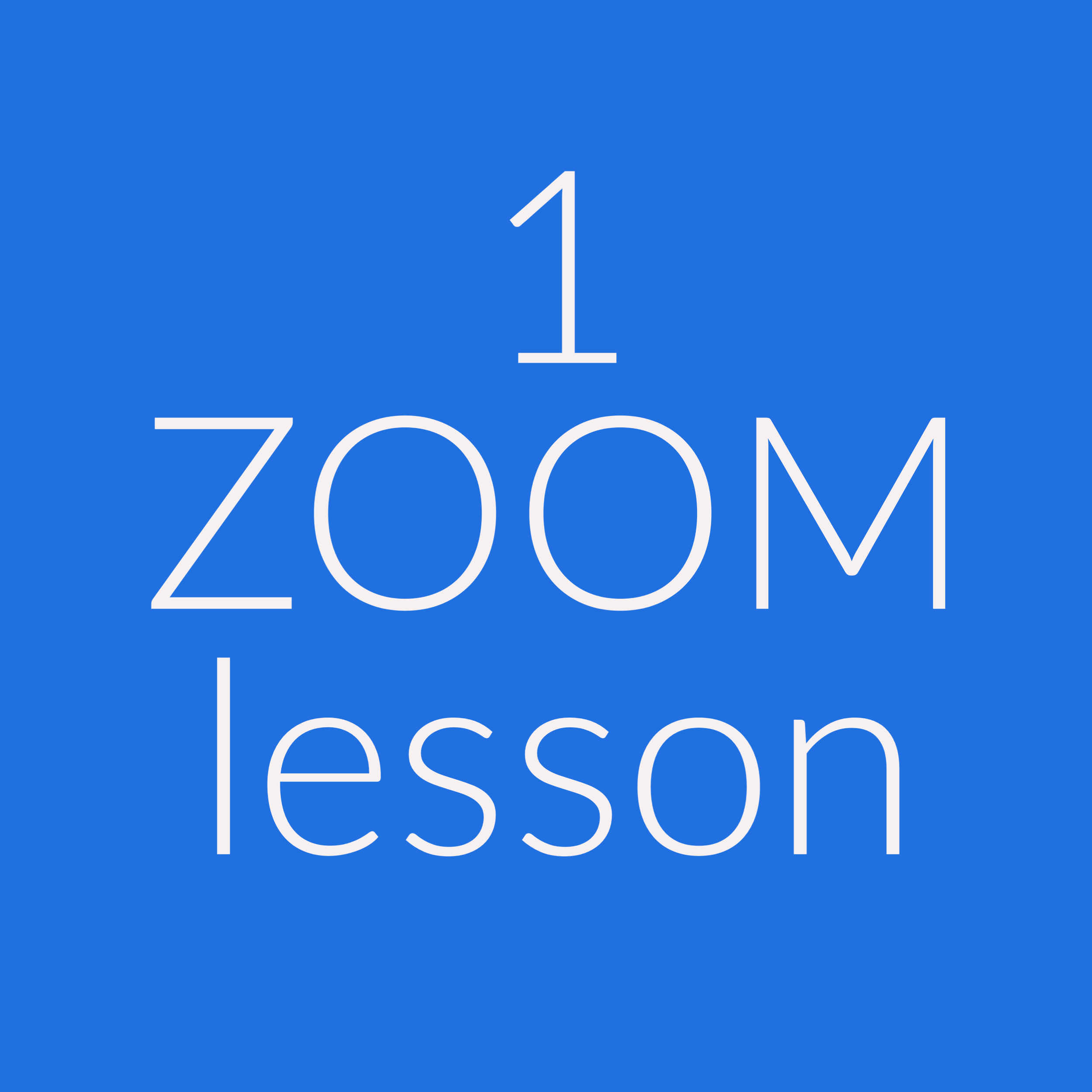 1 ZOOM LESSON