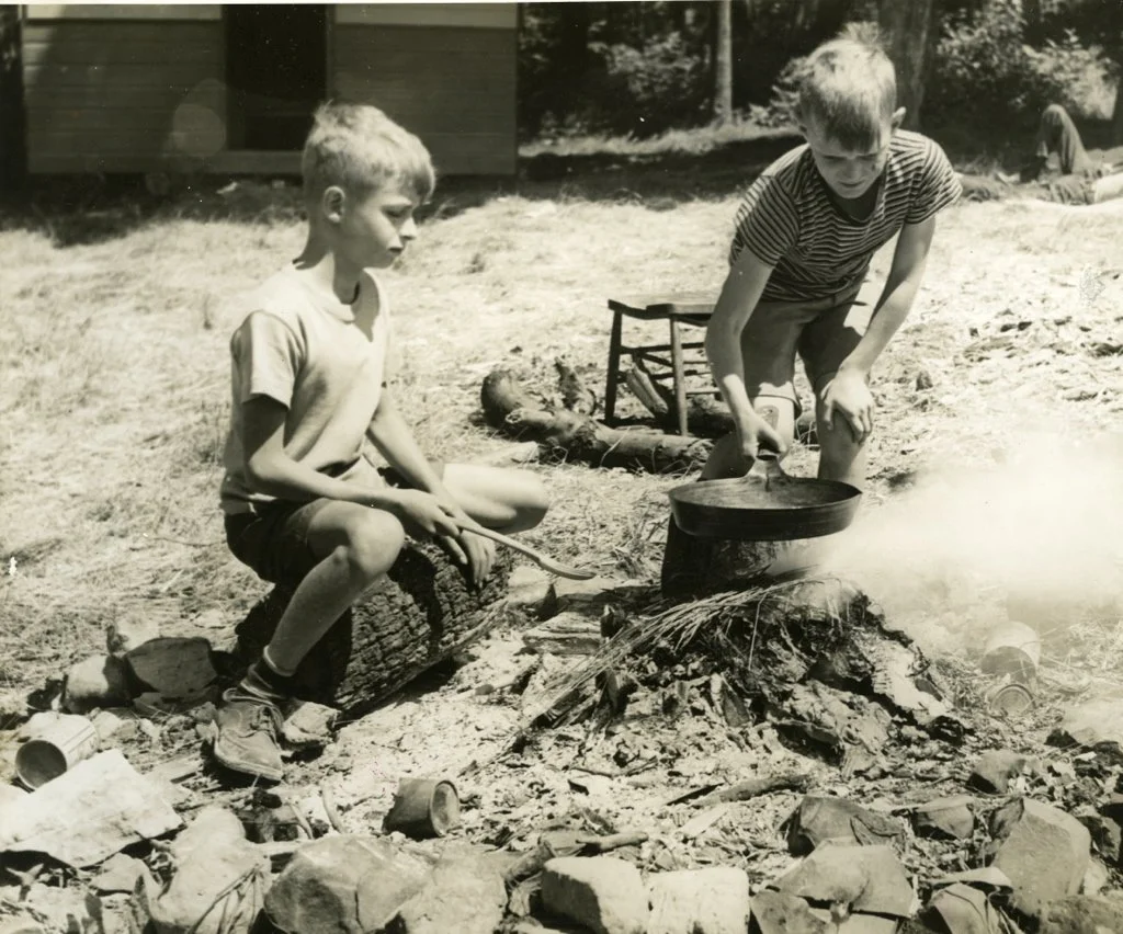 One of the activities that Big Chief Kagama introduced at the old camps was how to build a fire and cook food in the bush.