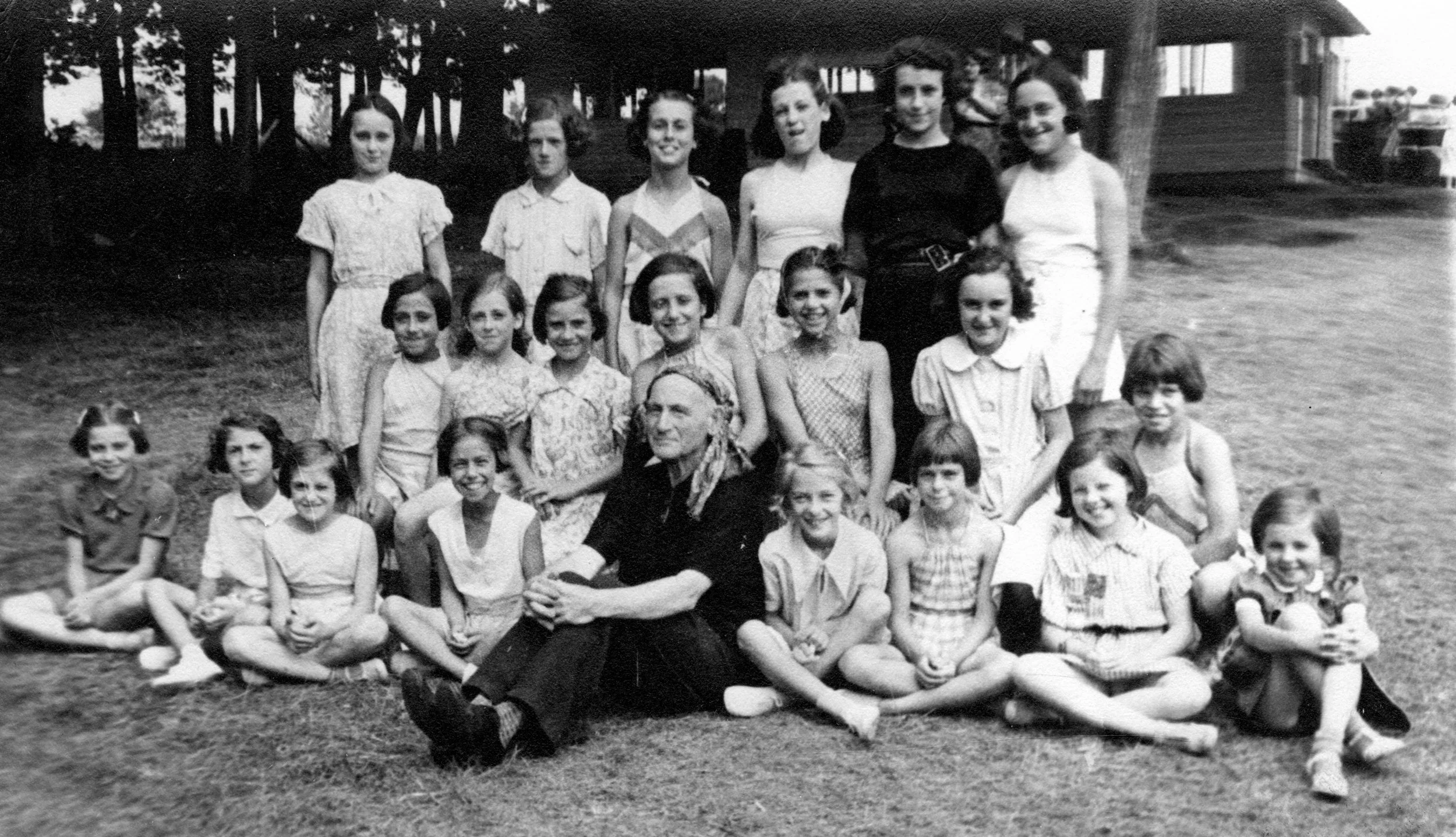 Rev. McLaren with CSS camp directed by Gertrude Hebert.