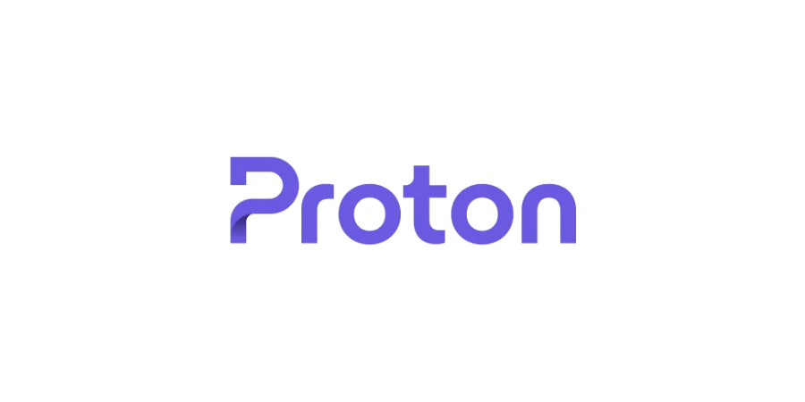A black background with the word 'Proton' written in purple, stylized text in the center.
