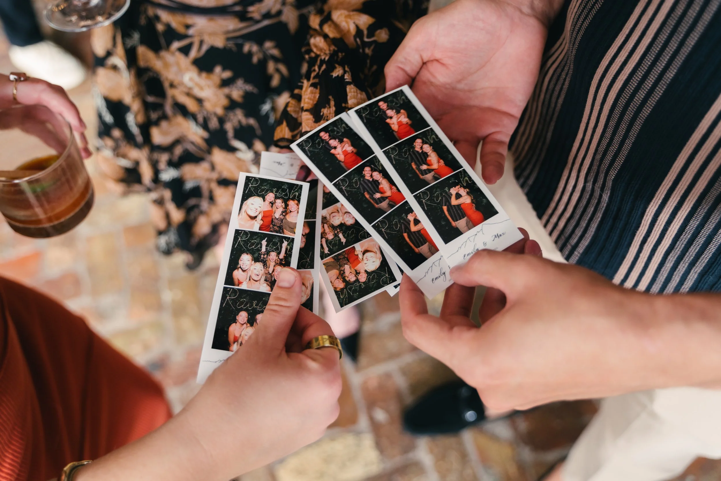 Instant photo strip prints from photo booth rental in Lantana, FL — D&amp;L Photobooths