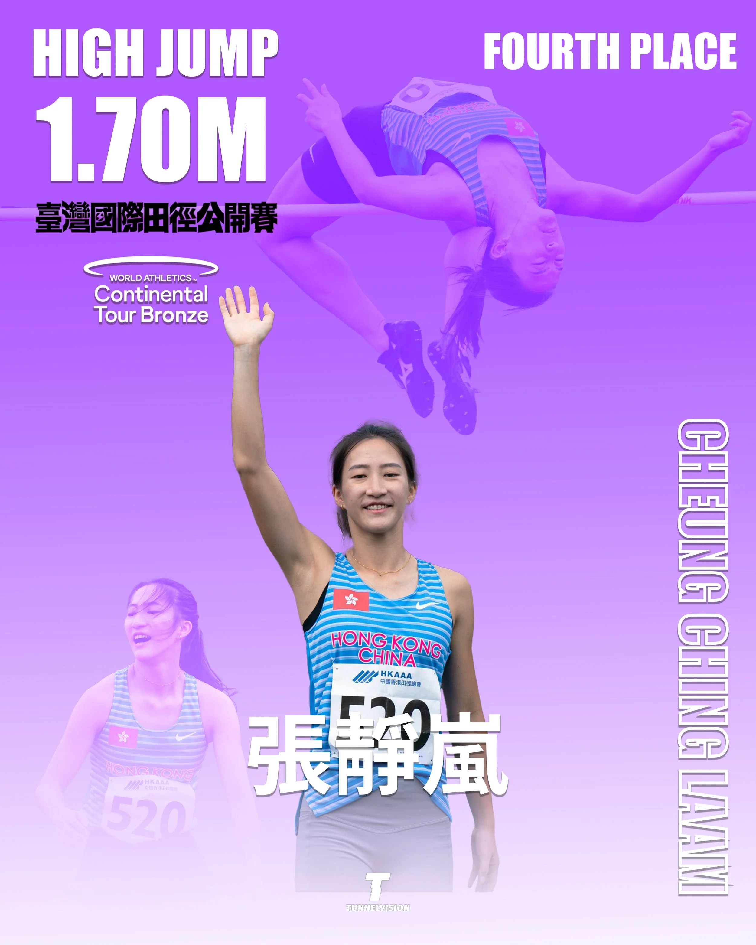 The female high jumper: Cheung Ching Laam