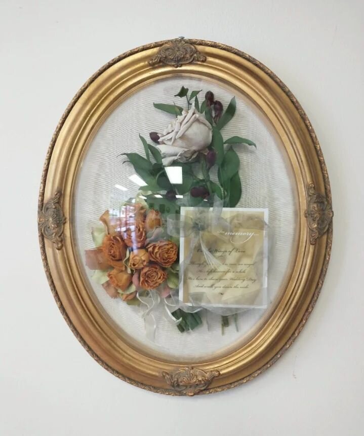A beautiful ✨before &amp; after✨ of a cherished antique piece that we originally made 20+ years ago! 😍

Unfortunately it had fallen off the wall and our client had brought it in hoping we could repair it. Well we touched it up a little bit better th