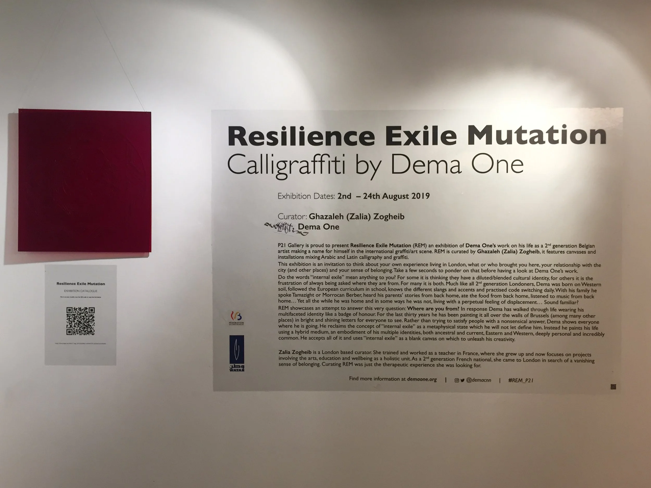 R.E.M. Resilience Exile Mutation exhibition at P21 Gallery - August 2019
