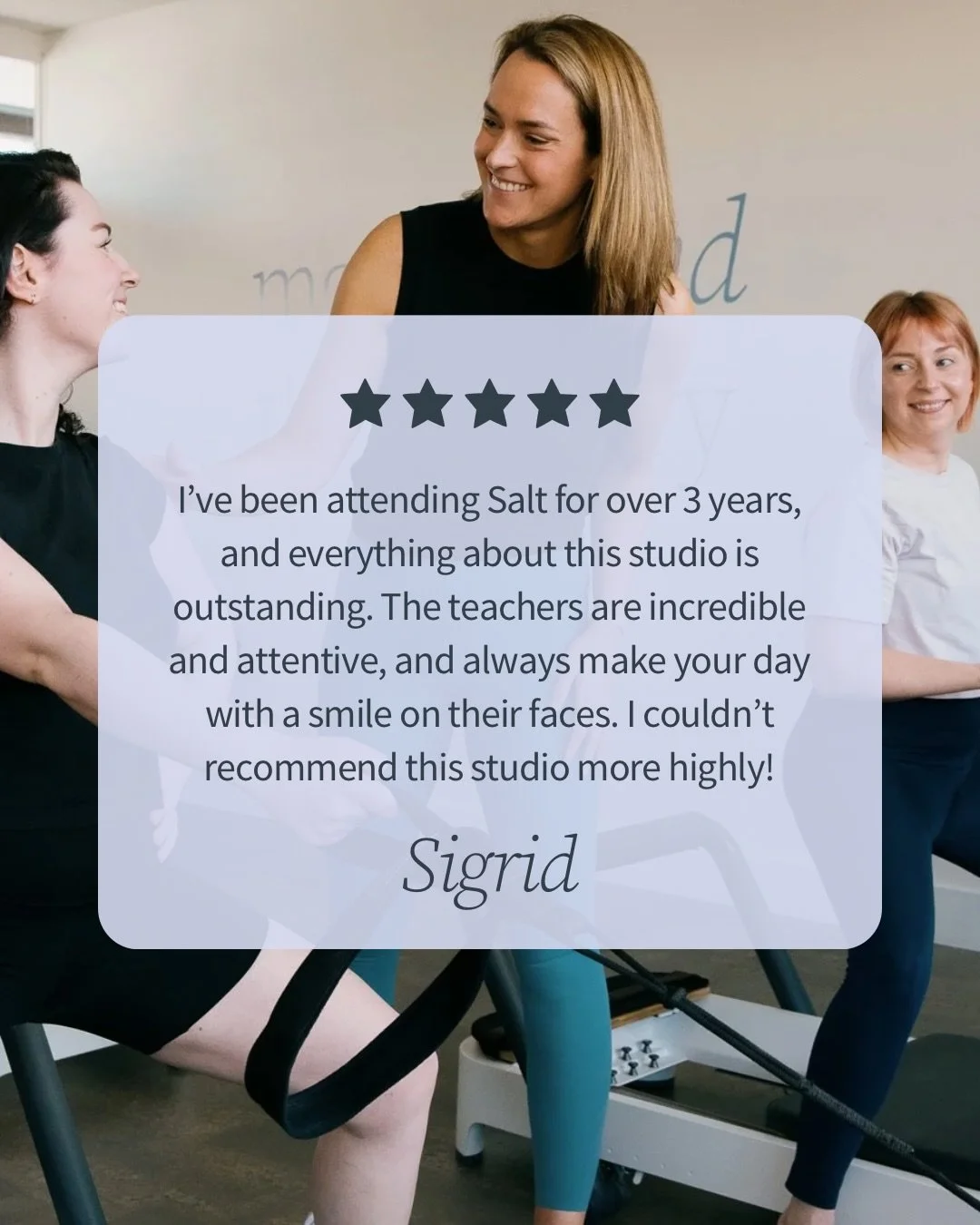 Ending the month on a high with some member love 🥰

We know we say it all the time, but we are so grateful to everyone who takes the time to leave a review.&nbsp;

Your feedback helps shape what we do, so you can get the most out of your Pilates cla
