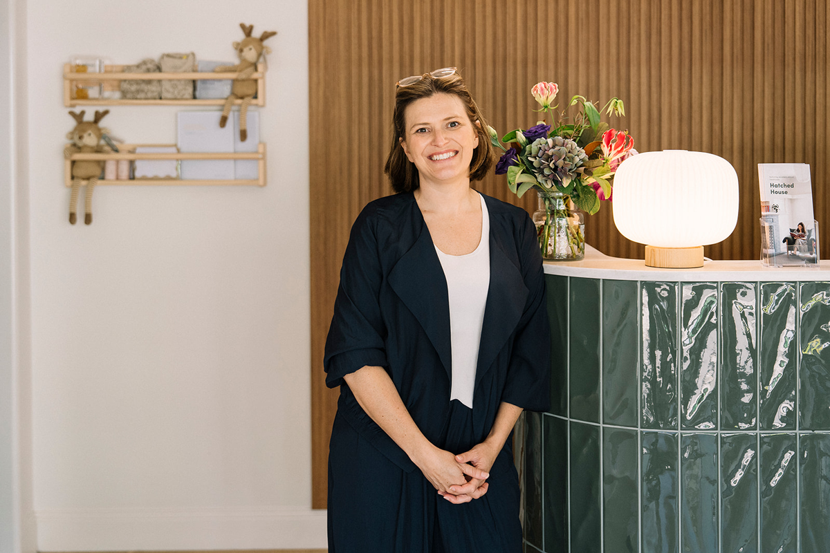 Rose, the owner of Hatched House, a specialist women's clinic.