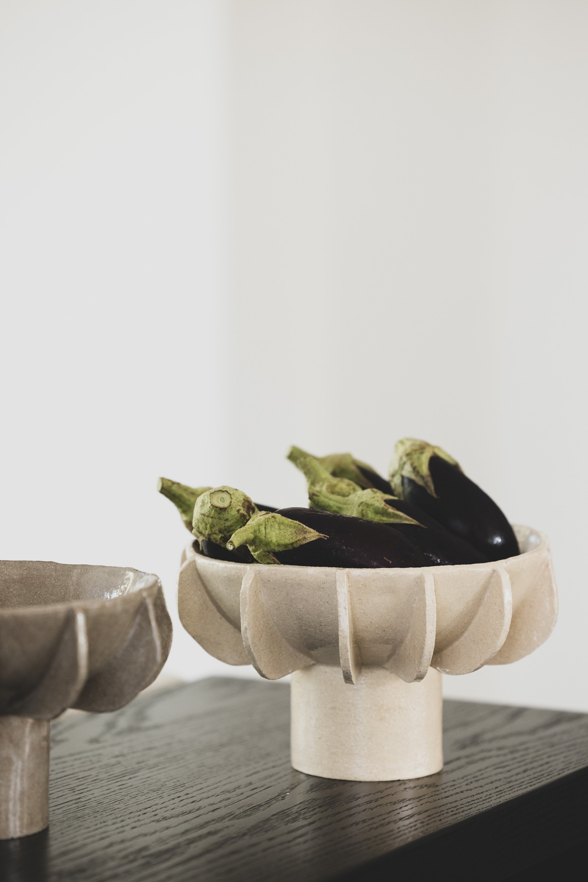 Pedestal Bowl - Stone | Medium